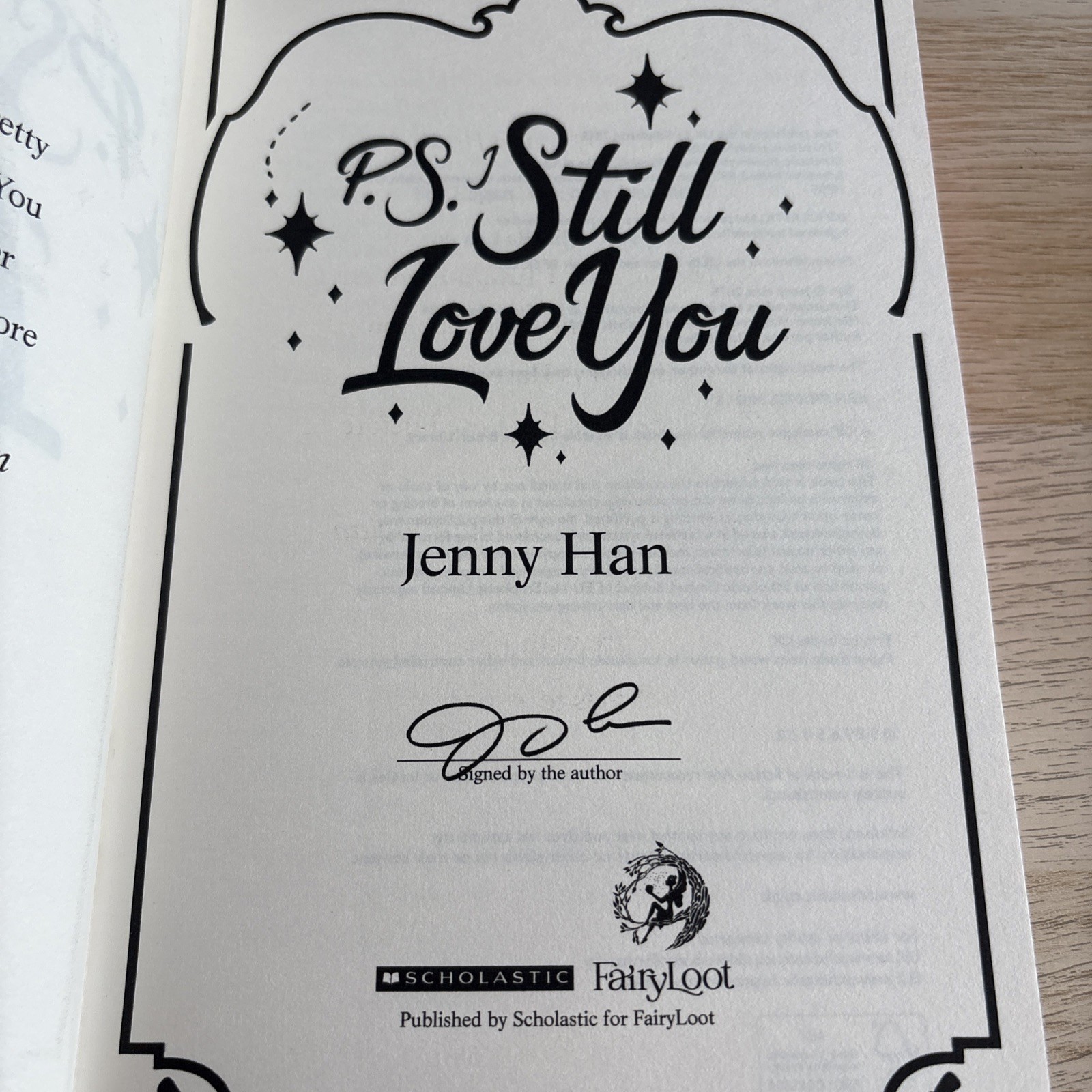 P.S. I Still Love You (To All The Boys bk 2 only) by Jenny Han Fairyloot
