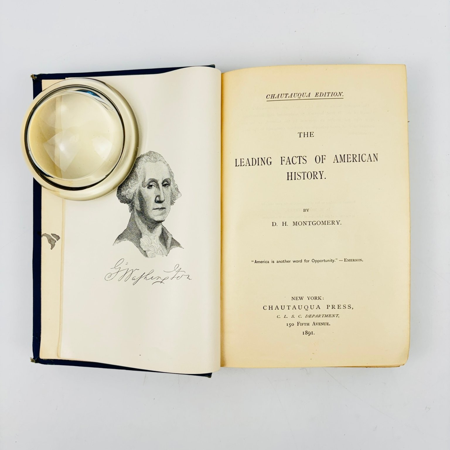 The Leading Facts of American History 1891 DH Montgomery Chautauqua Course HC