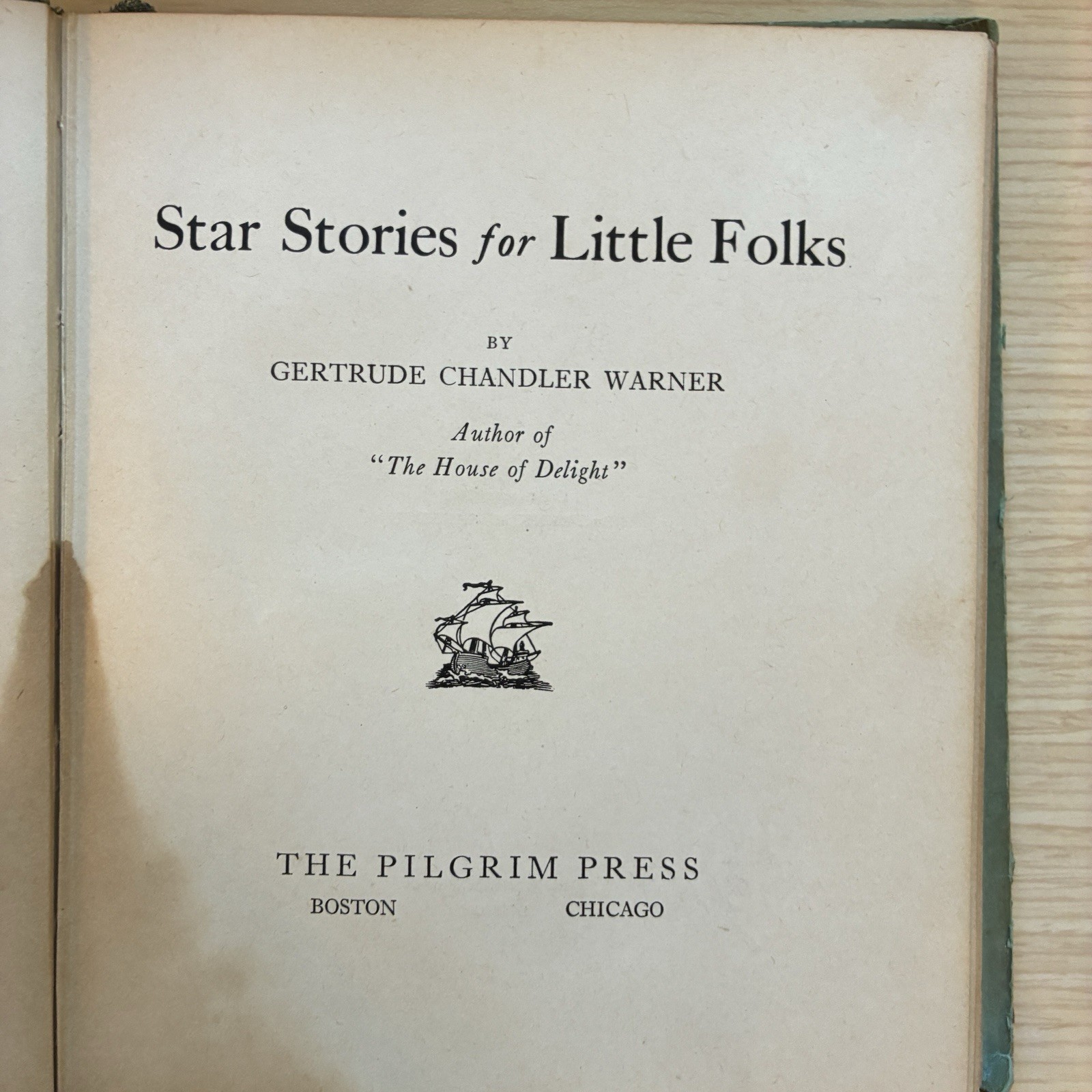 STAR STORIES FOR LITTLE FOLKS by Gertrude Chandler Warner vintage 1918
