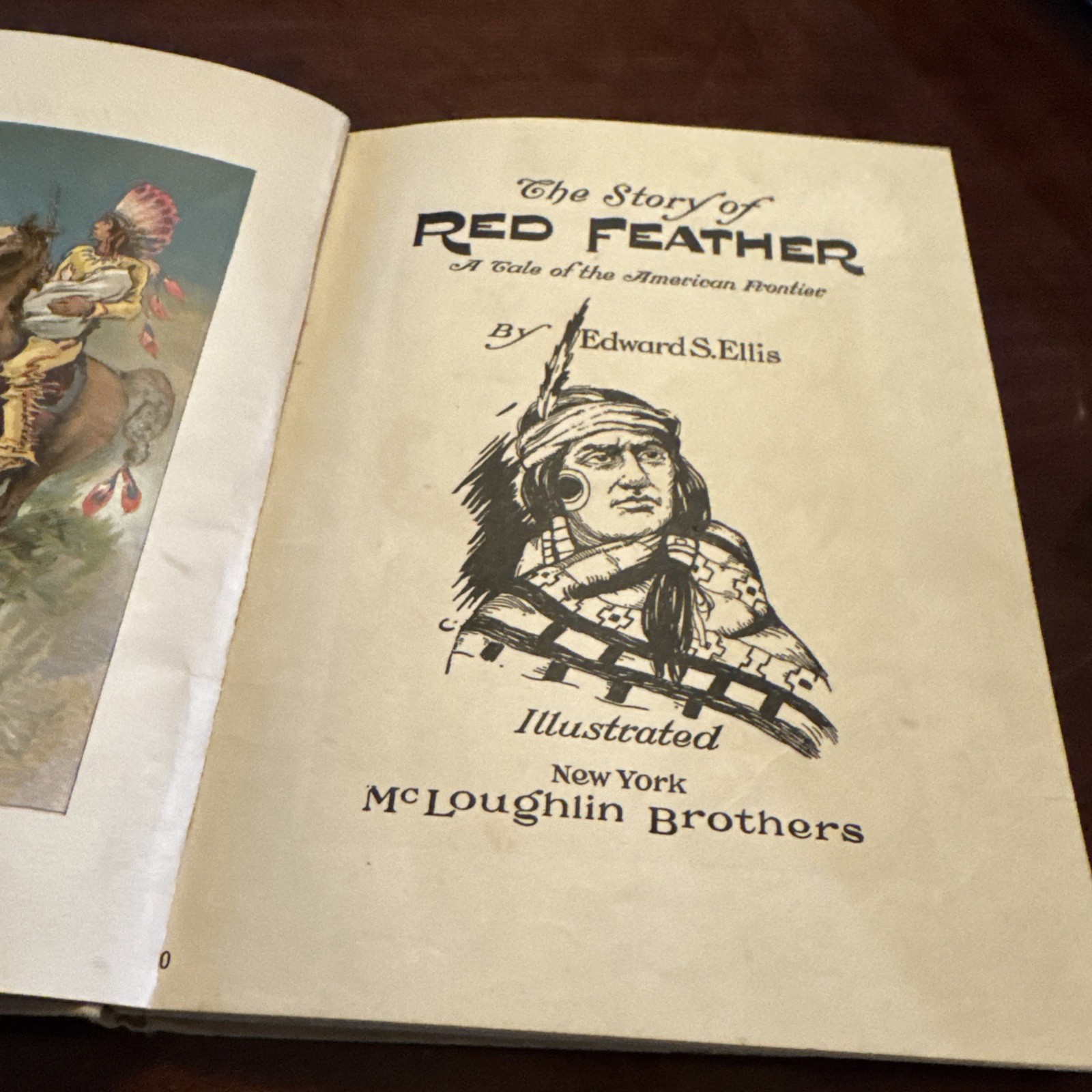 Antique 1908 The Story of Red Feather -Edward Ellis – First Edition Illustrated