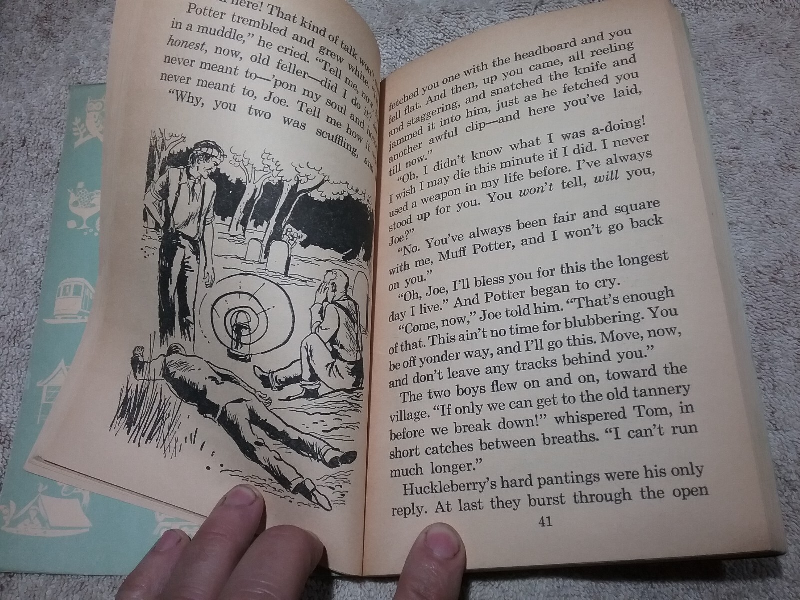 Vintage 1961 Book “TOM SAWYER To Read Aloud” 159 Pages Illustrated, Paperback