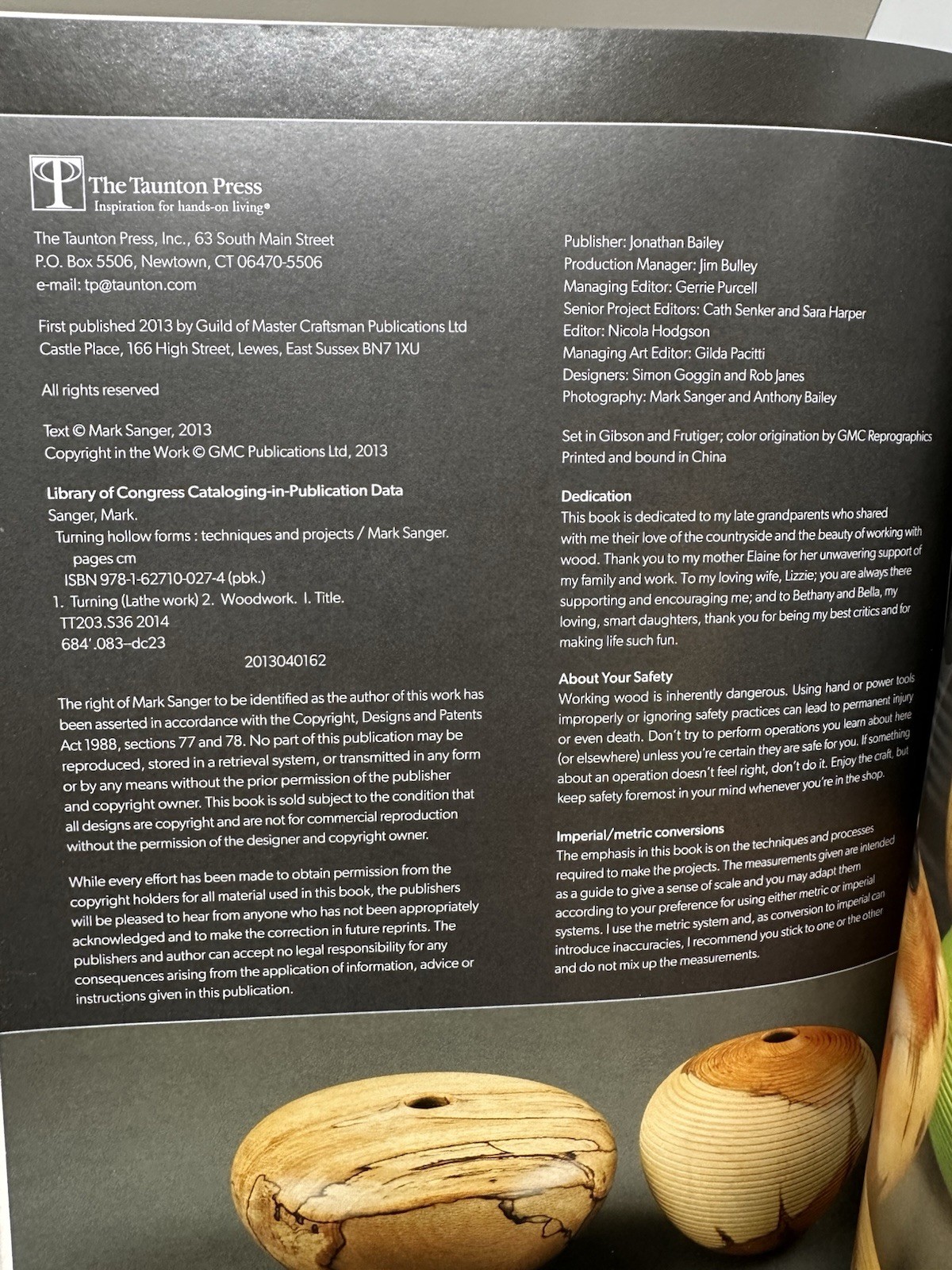 Turning Hollow Forms Techniques and Projects By Mark Sanger Paperback