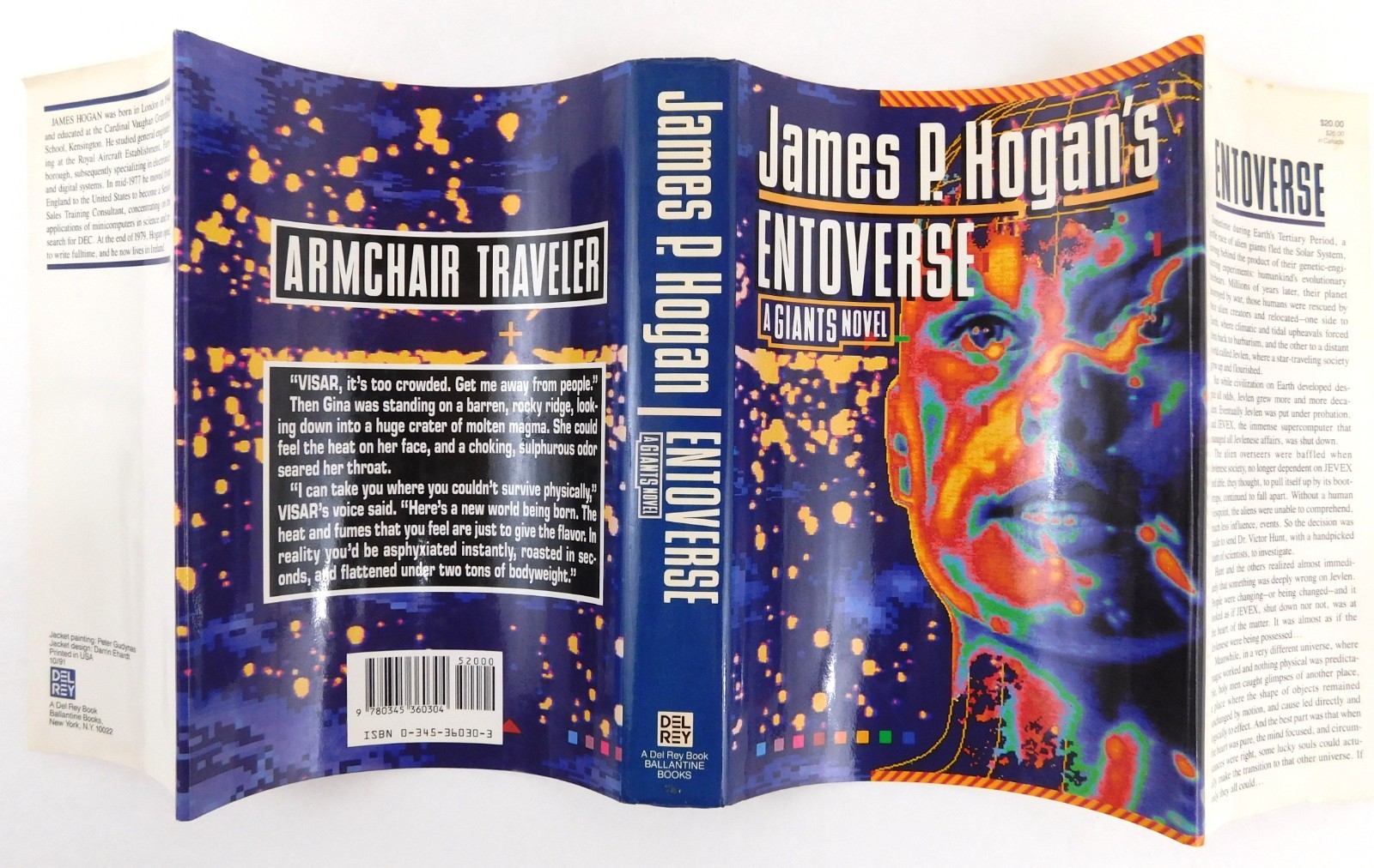 ENTOVERSE A Giant’s Novel JAMES HOGAN 1st Edition 1991 Del Ray 418 pages HCDJ