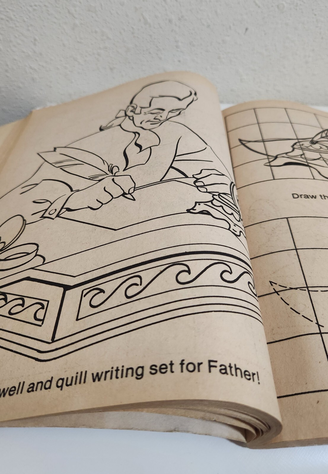 A Colonial Christmas Coloring Book Smoke Free Home 7-10 used pages 83-85 good