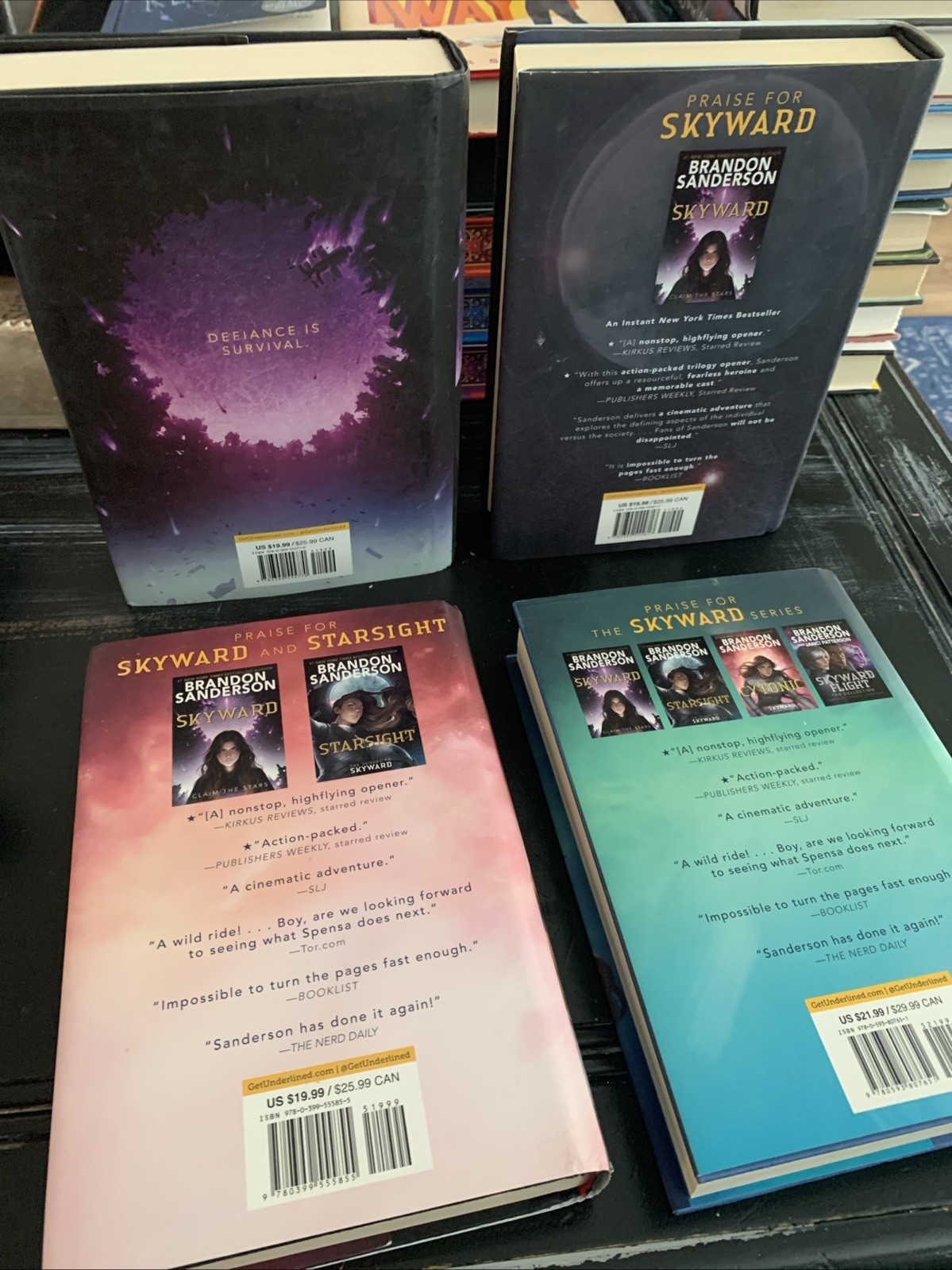 Skyward tetralogy by Brandon Sanderson Hardcover 1st editions