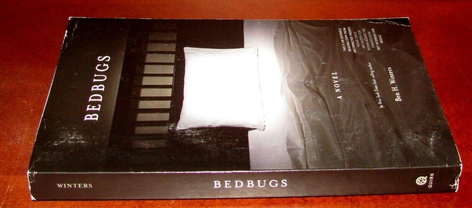 Bedbugs Ben H Winters ARC Advance Reading Copy Quirk Books 2011 Horror Fiction U