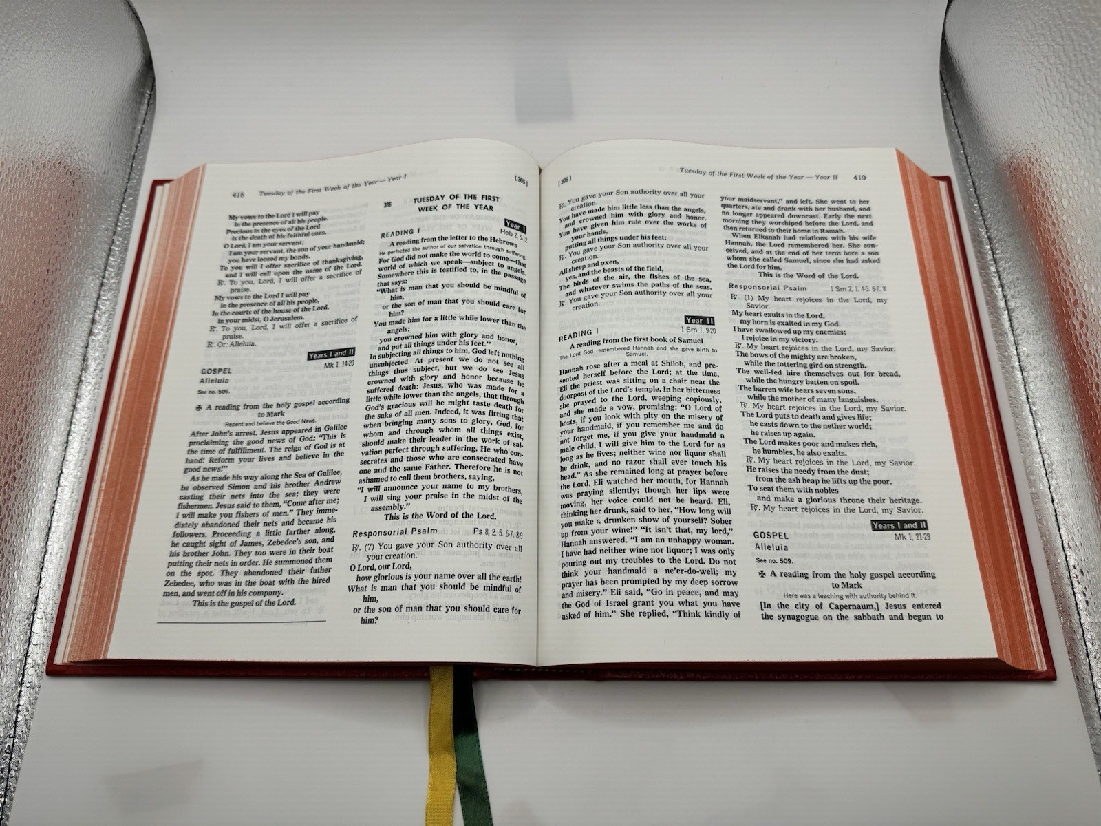 Lectionary For Mass The Catholic Roman Missal 1970 Red Hardcover 1270
