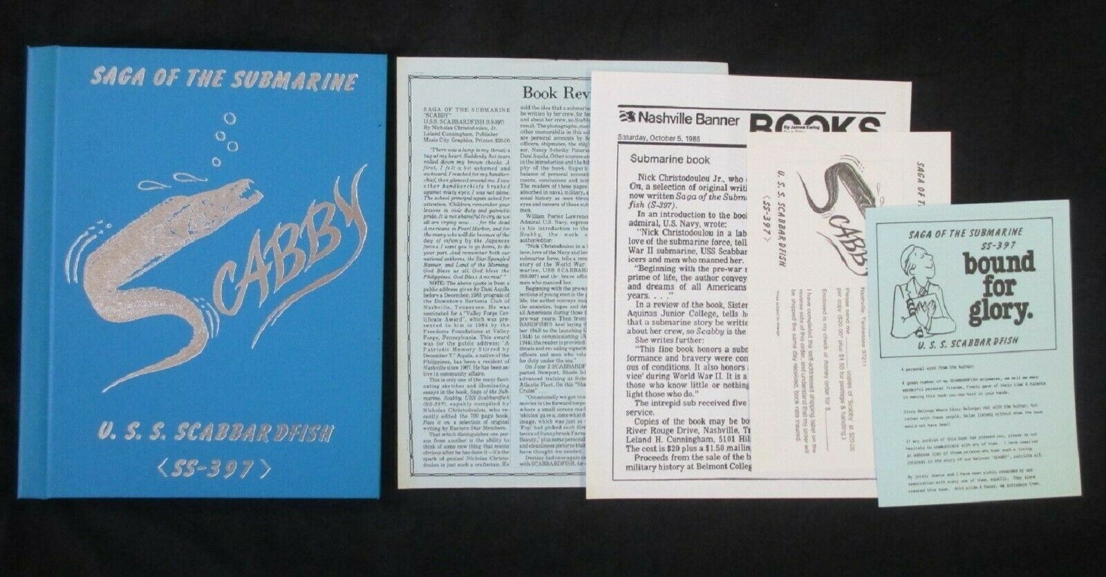 USS Scabbardfish SS-397 WWII Saga of the Submarine Scabby Signed 1st printing