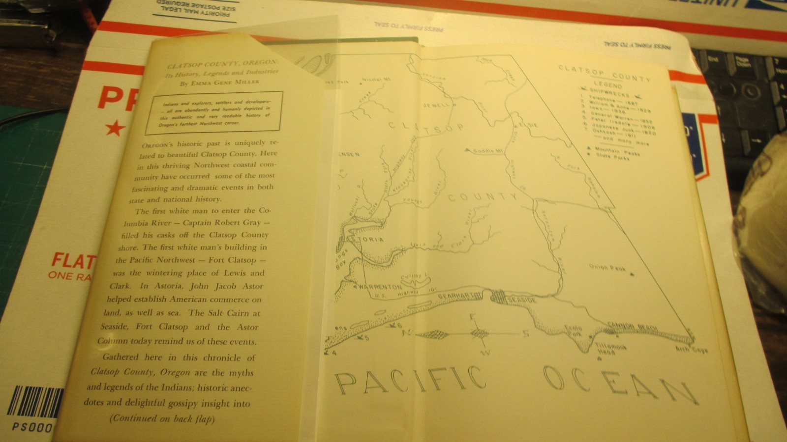 Clatsop County Oregon – A History – by Emma Gene Miller, hardcover 1958