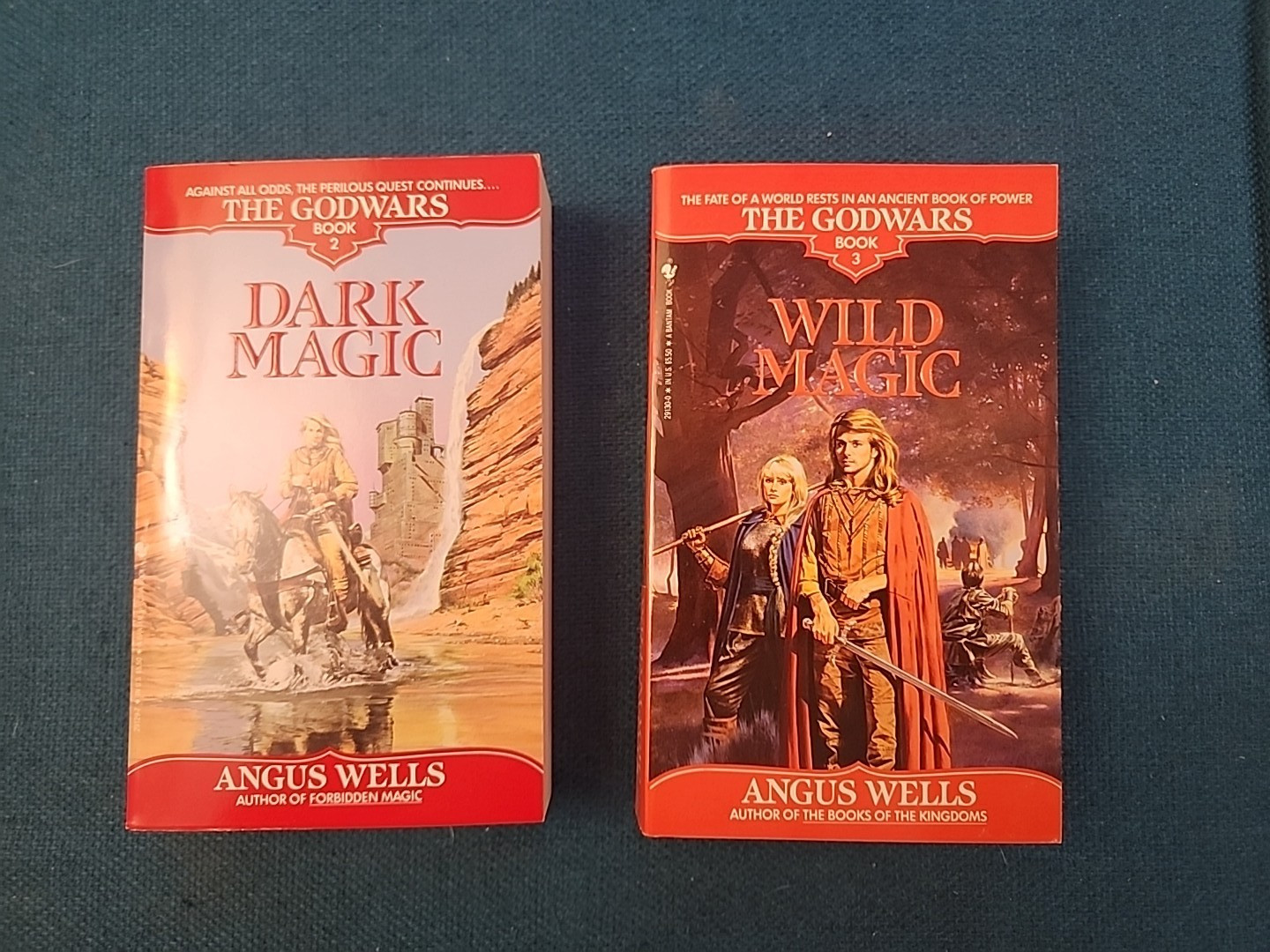 Book 2 + 3 The Godwars by Angus Wells 1st Print 1st Ed PBs Dark Magic Wild Magic