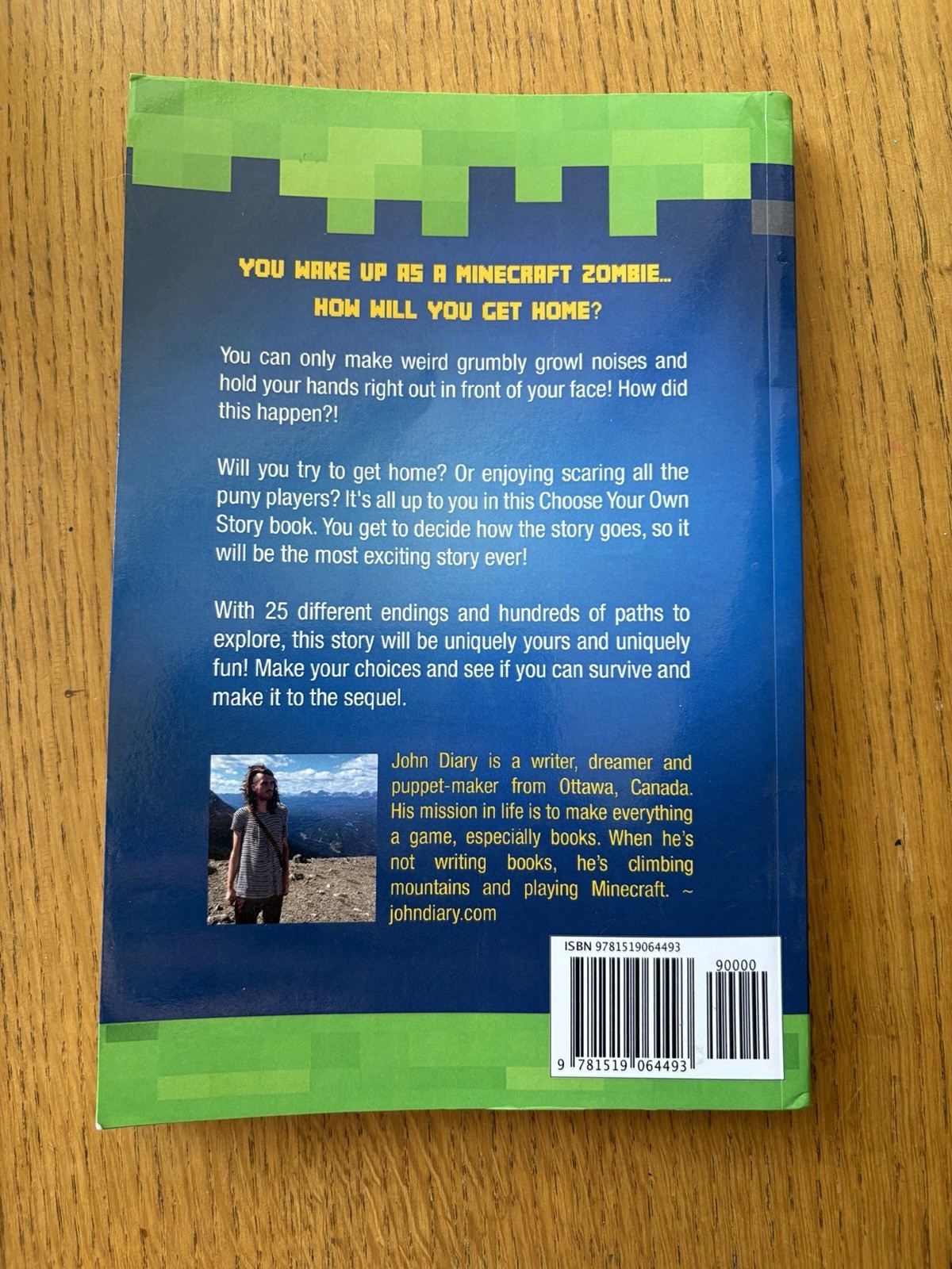 The Zombie Adventure: Choose Your Own Minecraft Story by John Diary, Paperback