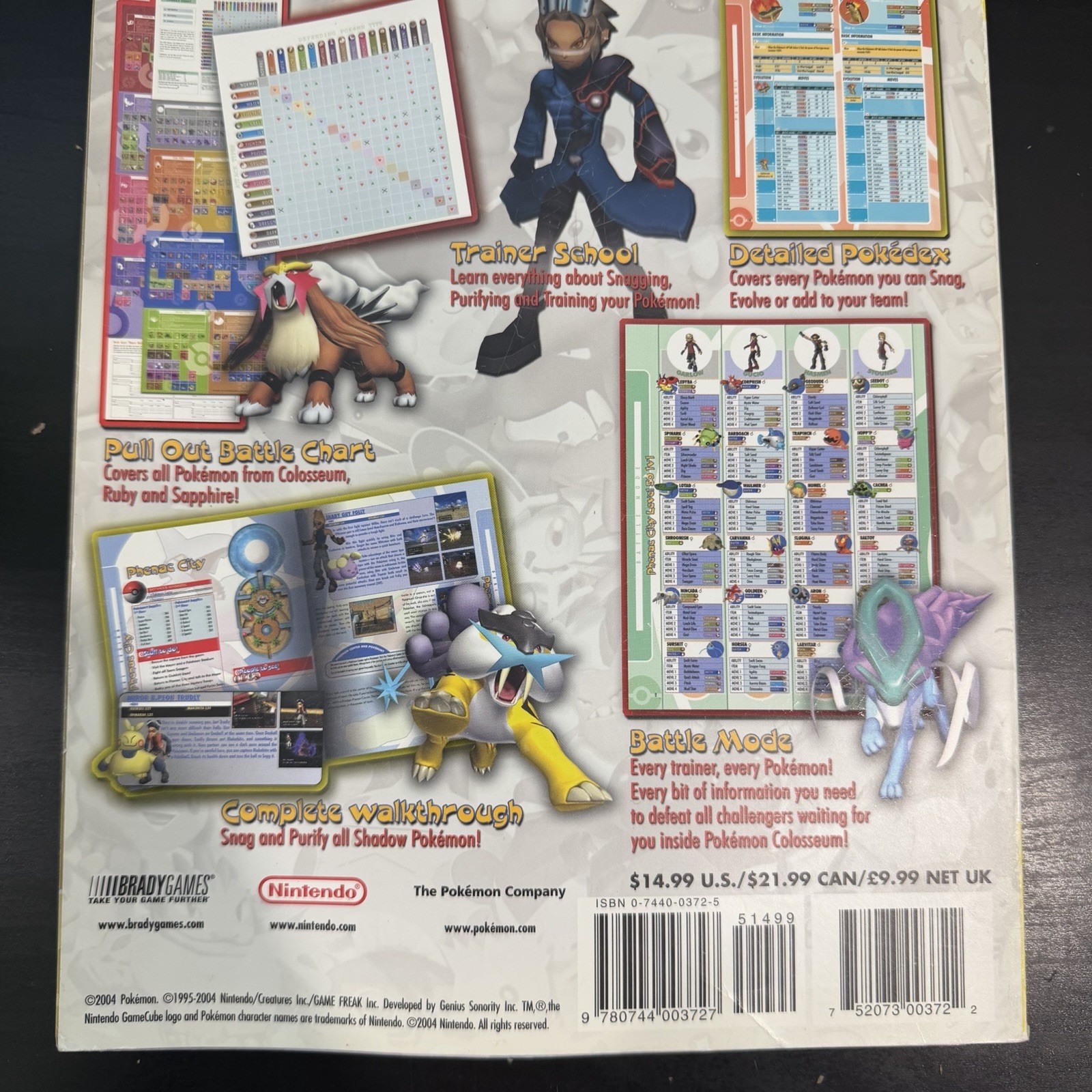 Nintendo GameCube Pokemon Colosseum Official Brady Games Strategy Guide W Poster
