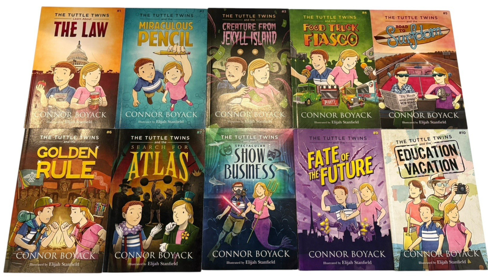 The Tuttle Twins Lot Set of 10 Paperback Books Connor Boyack Homeschool Teacher