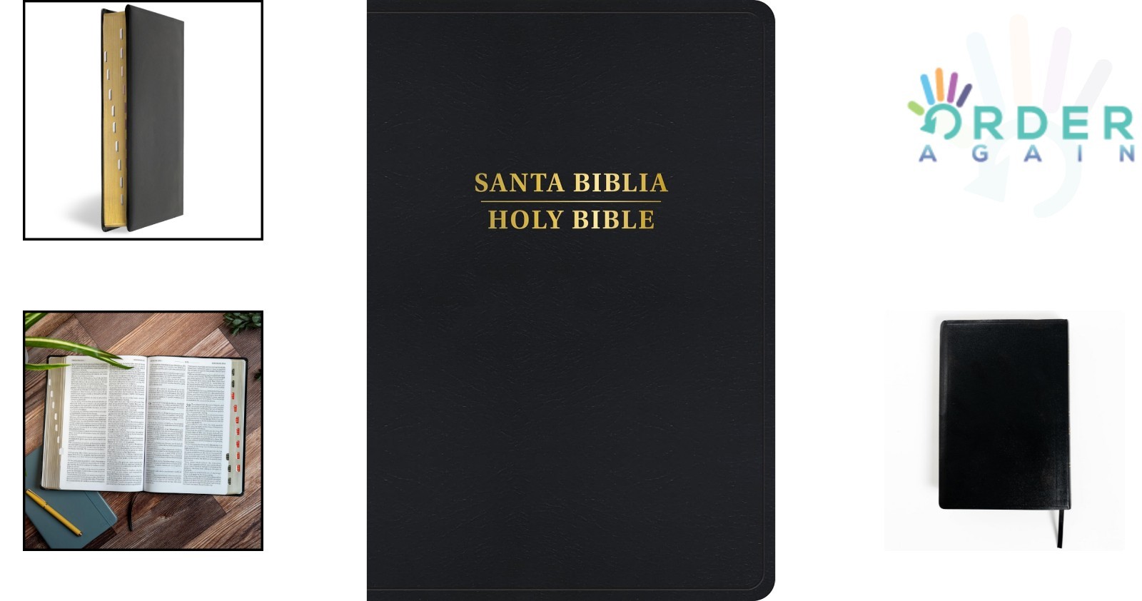 Bilingual Bible Large Print Imitation Leather Spanish English 2024 Edition