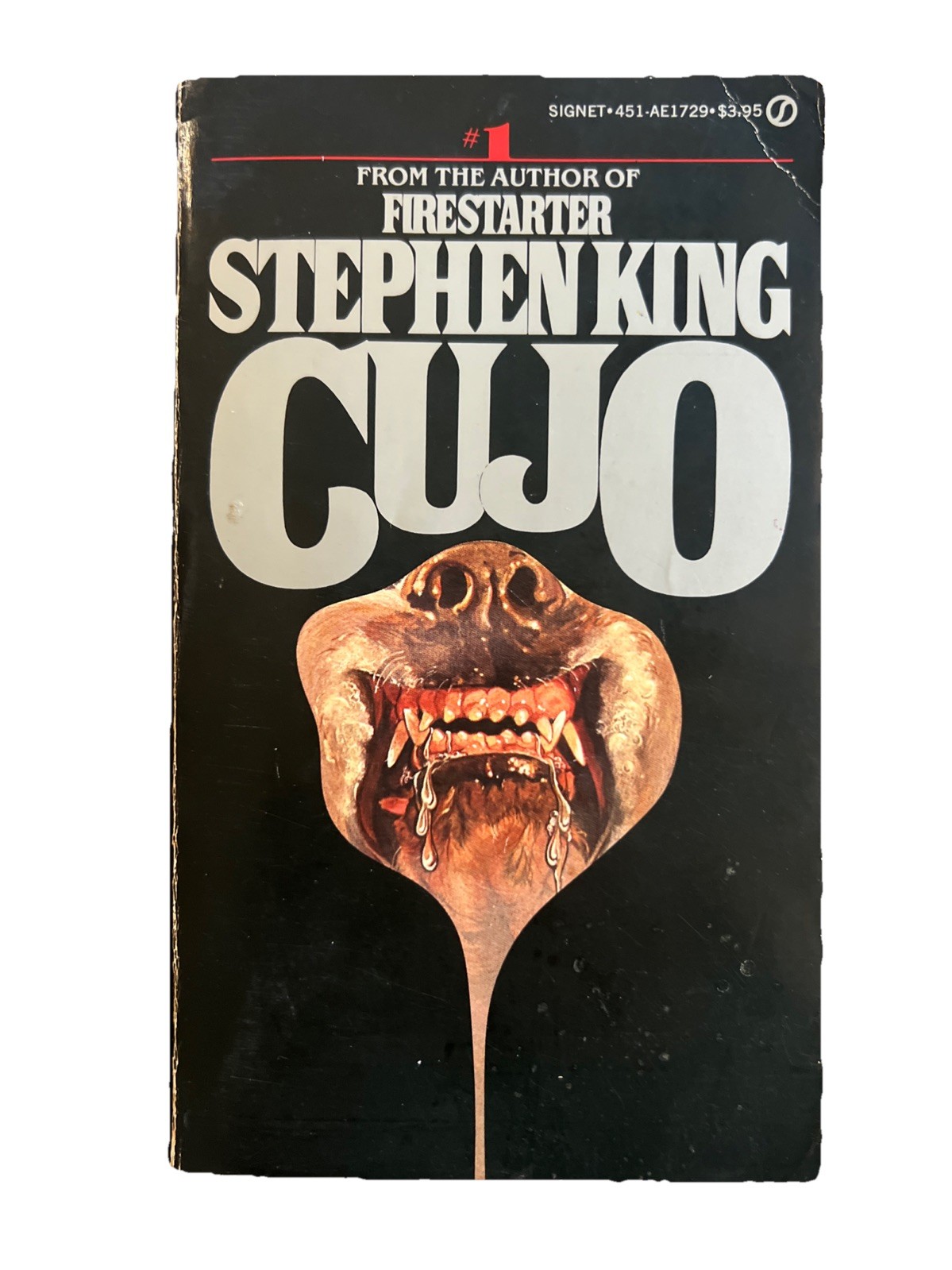 Cujo Stephen King Mass Market Paperback From Hell Horror Novel Signet Books 1982