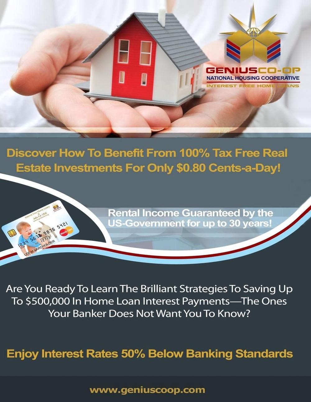 Discover How To Benefit From 100% Tax Free Real Estate Investments For Only $0.8
