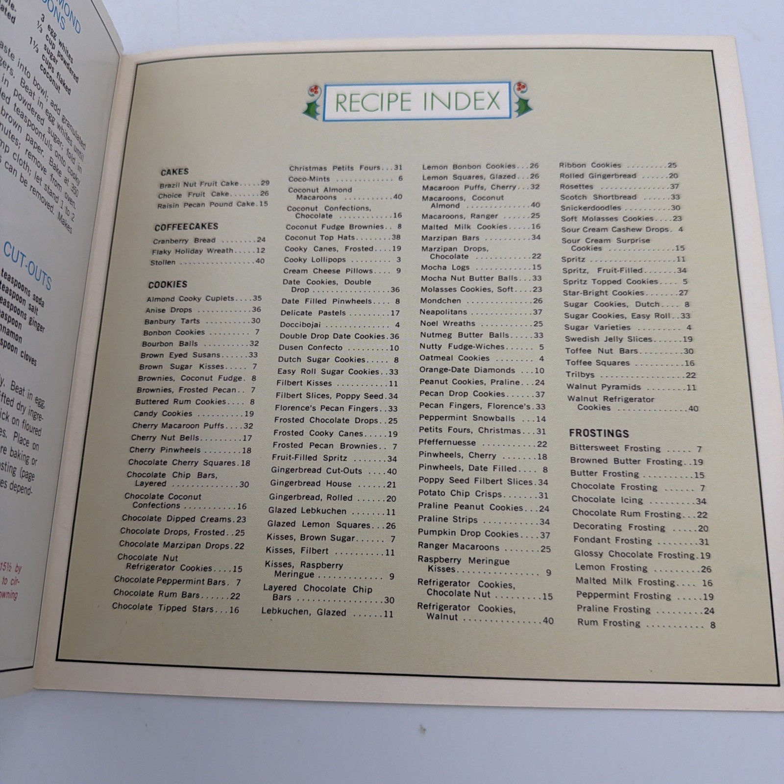 1968 WE Energies Cookie Book Wisconsin Electric Cooky Book Christmas Recipes
