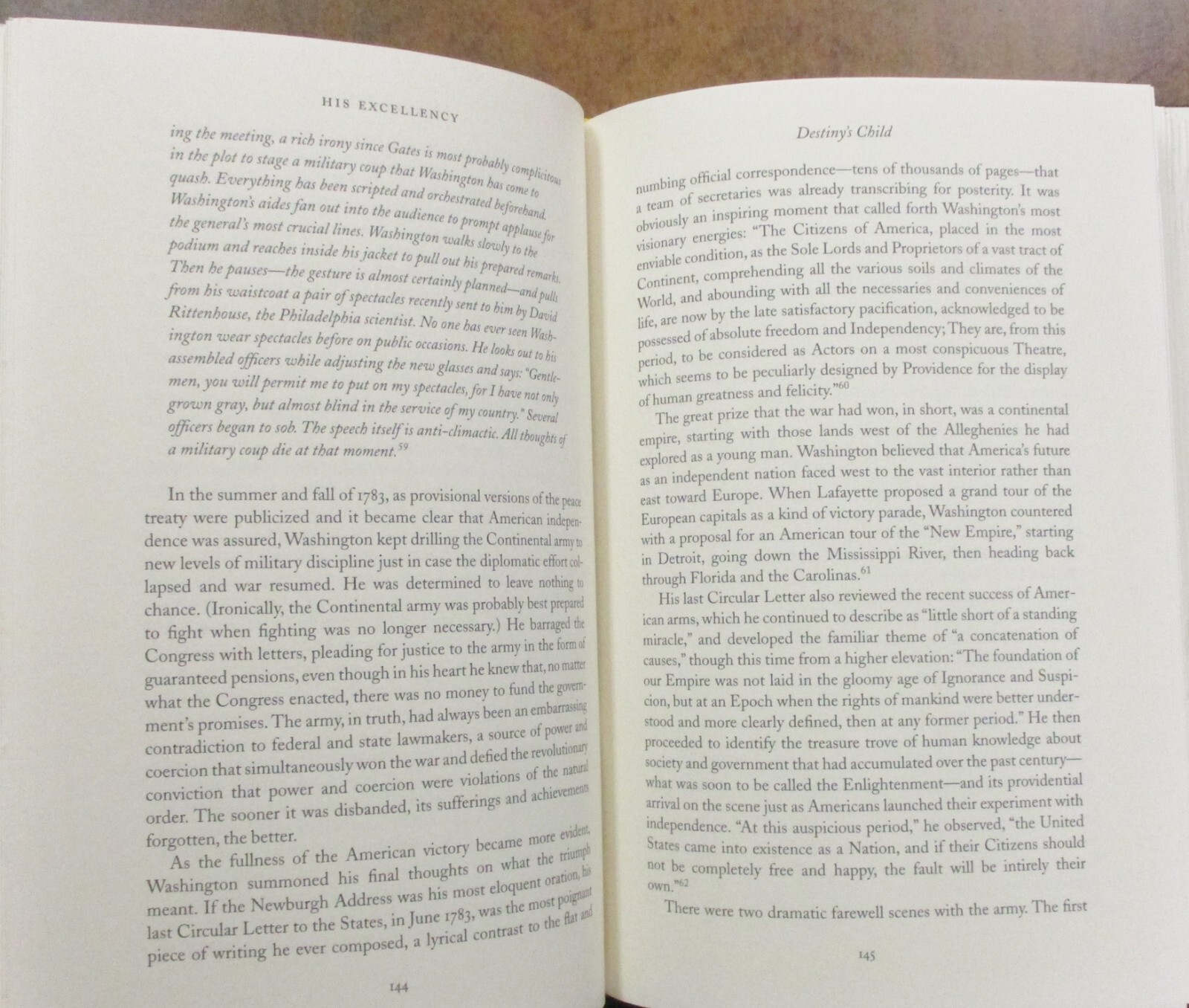 “His Excellency: George Washington” Hardcover Book (2004) Joseph J. Ellis
