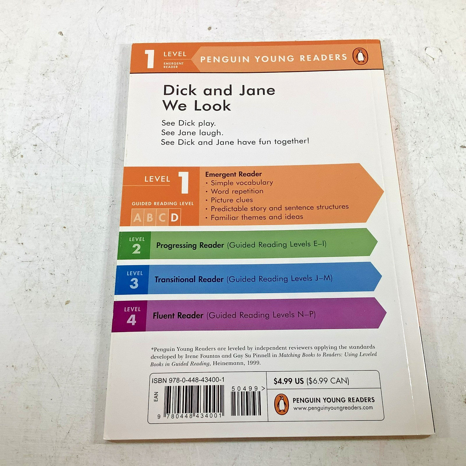 Lot of 6 Dick and Jane Penguin Young Readers Level 1 Paperbacks Like New