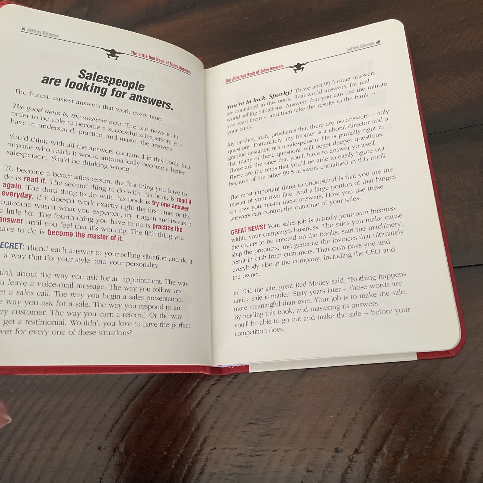 Jeffrey Gitomer’s Little Red Books of Selling & Of Sales Answers Lot Of 2 VG
