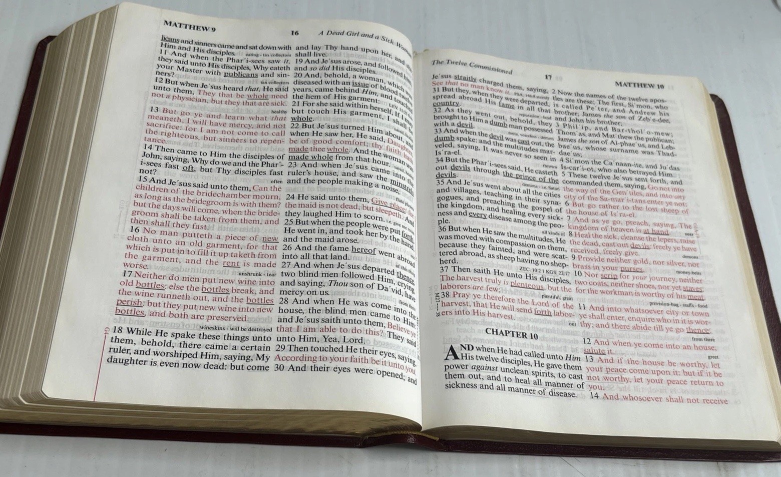2001 Word Of God KJV Leather Special Margin Edition Bible Large Print Red Letter