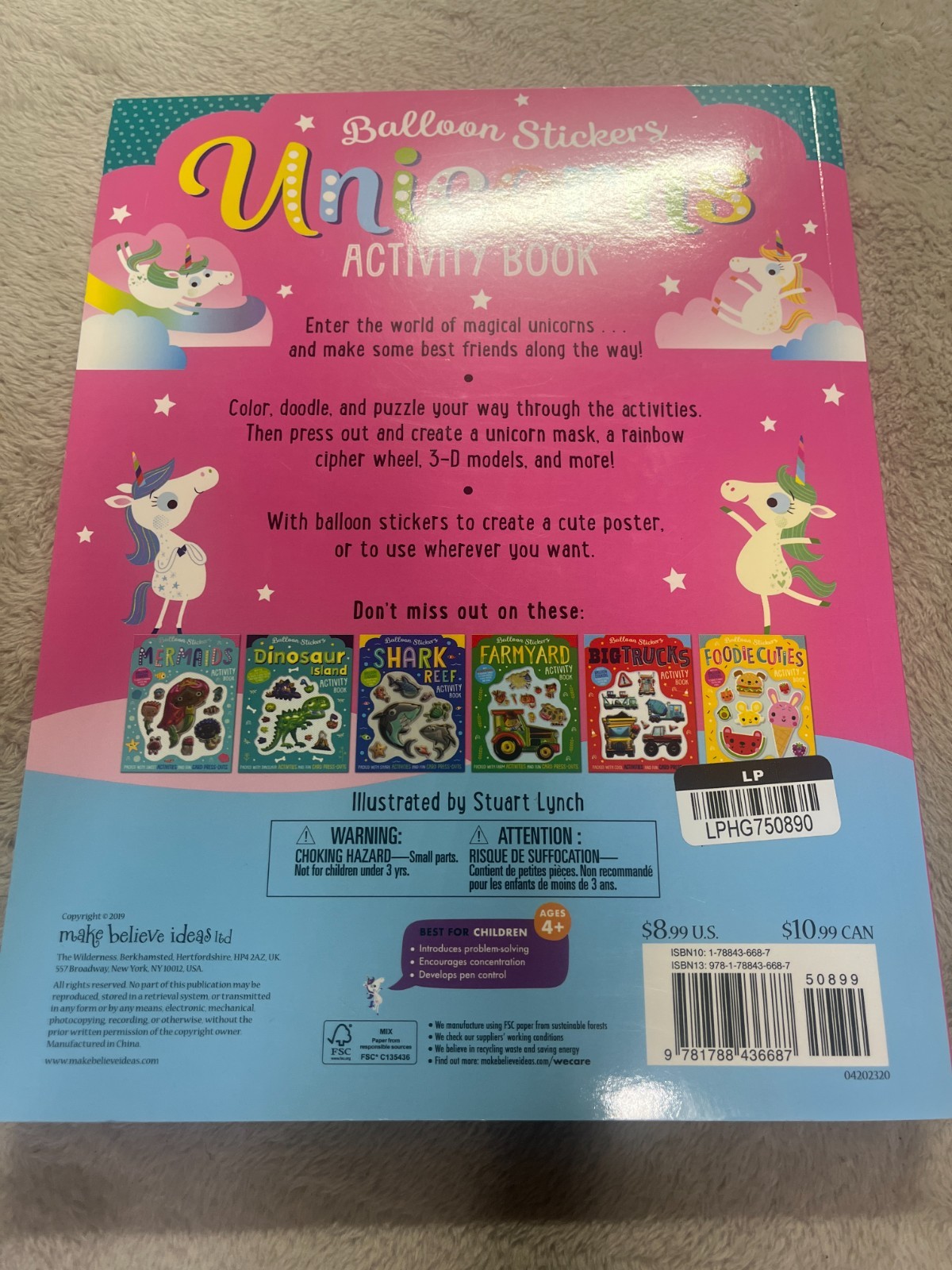 Unicorns Activity Book by Stuart Lynch (English) Paperback Book
