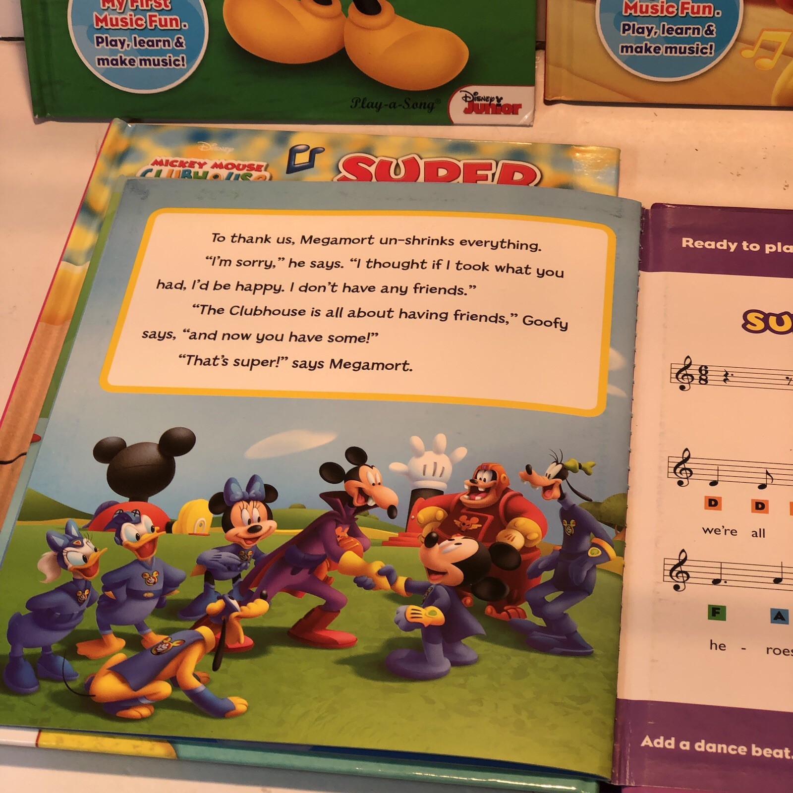 MICKEY MOUSE CLUB HOUSE “My First Music Fun” Books Lot of 5 EUC
