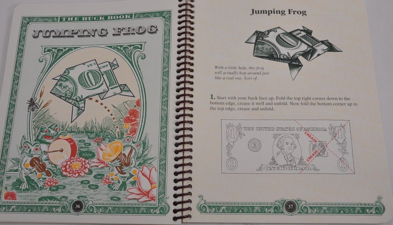 1993 Buch Book Ann Akers Johnson Klutz Press One Dollar Bill Bow Tie Elephant