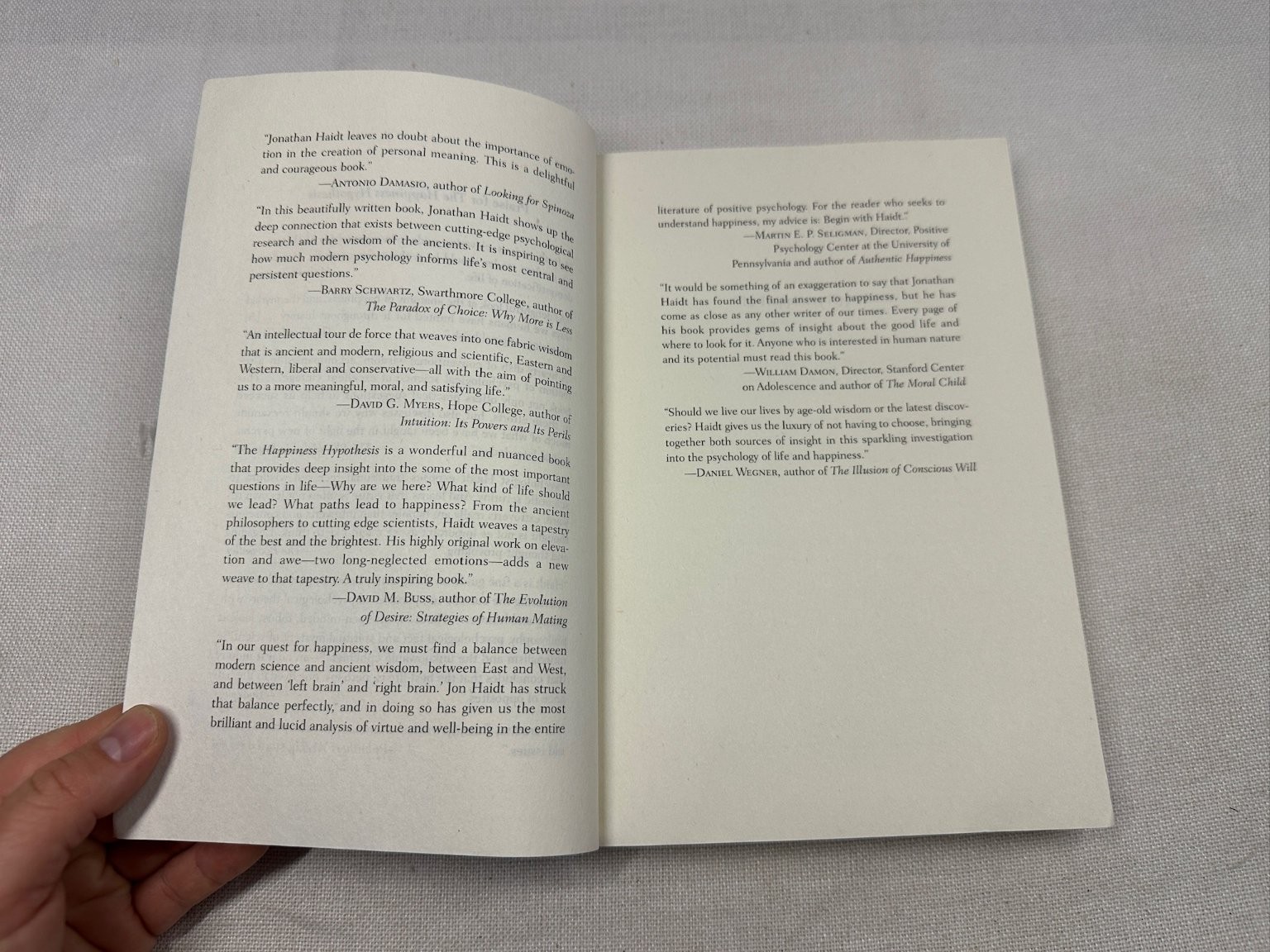 Happiness Hypothesis Jonathan Haidt 2006 Philosophy Psychology Basic Books