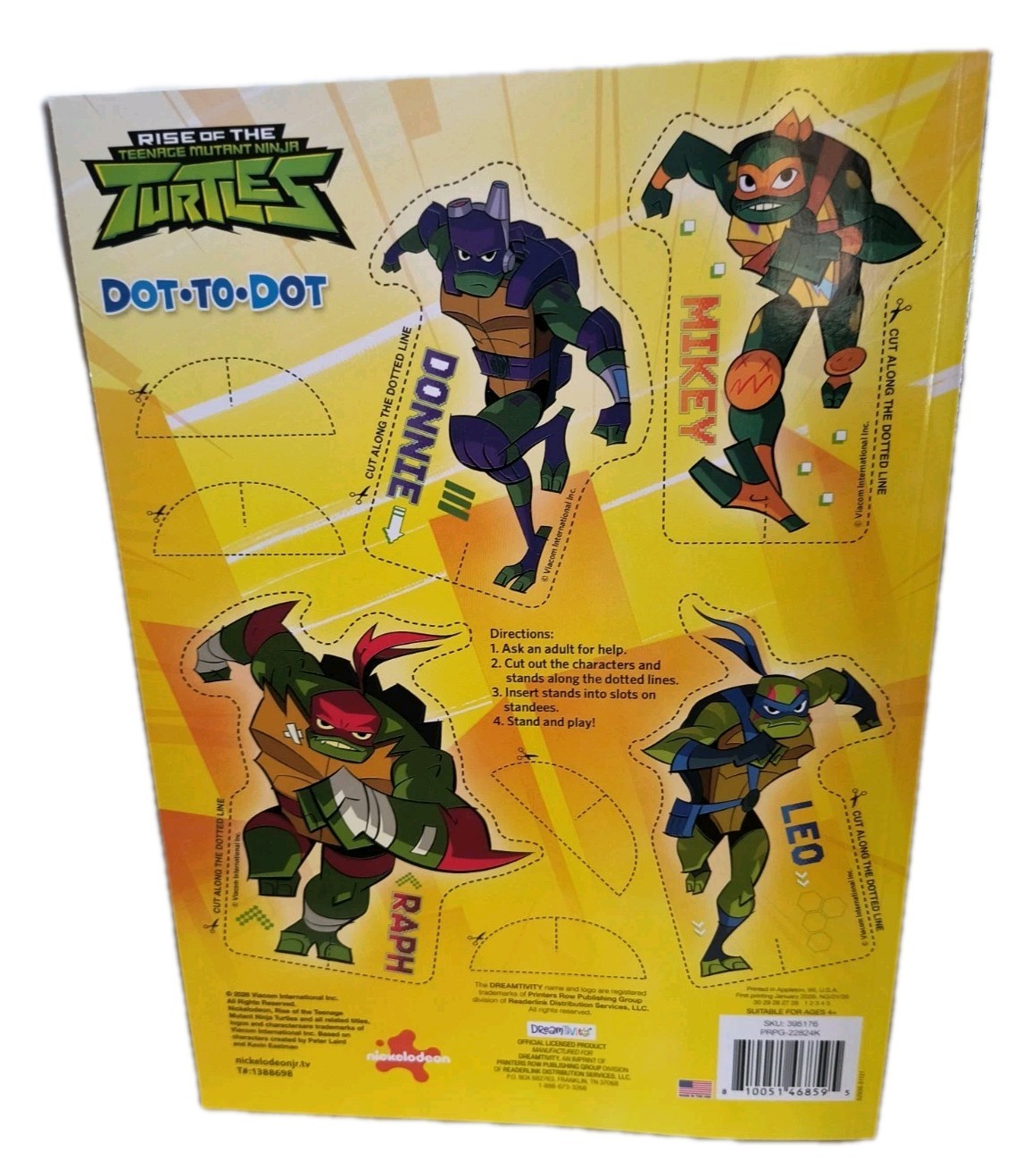 Rise of the Teenage Mutant Ninja Turtles Team Players Dot to Dot Coloring Book