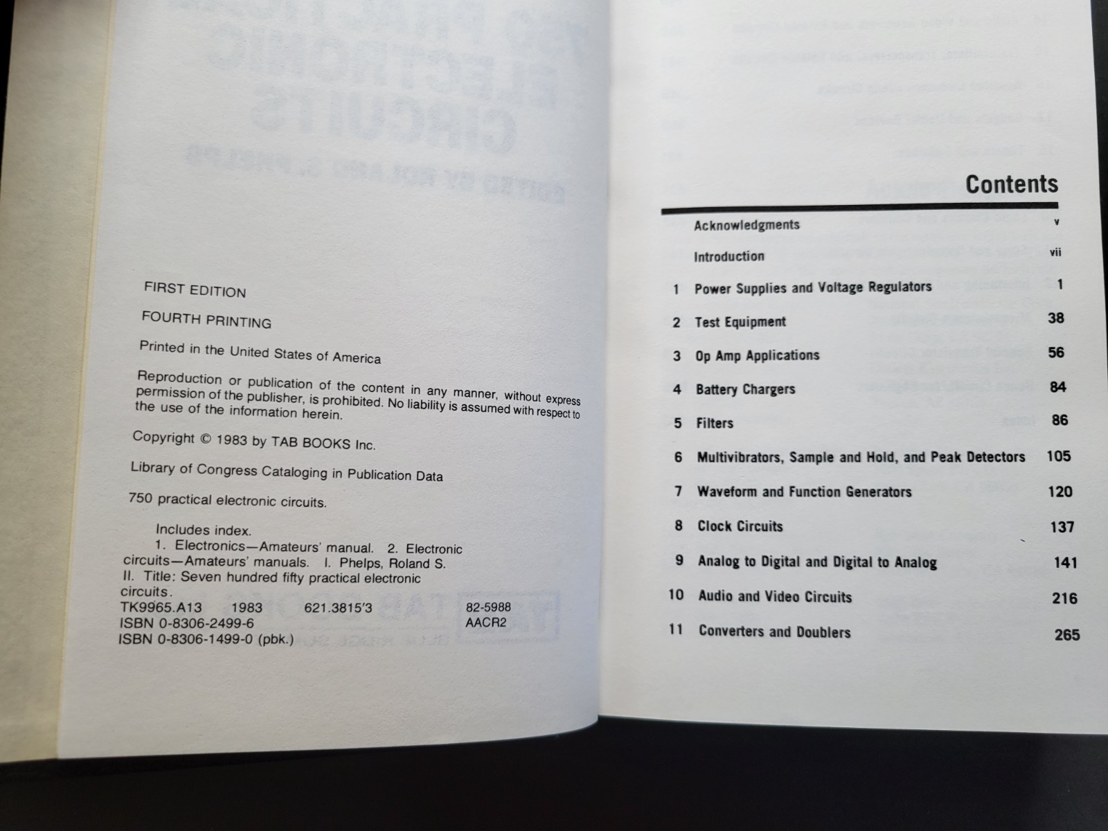 1983 750 Practical Electronic Circuits Book Roland S. Phelps Tab 1499