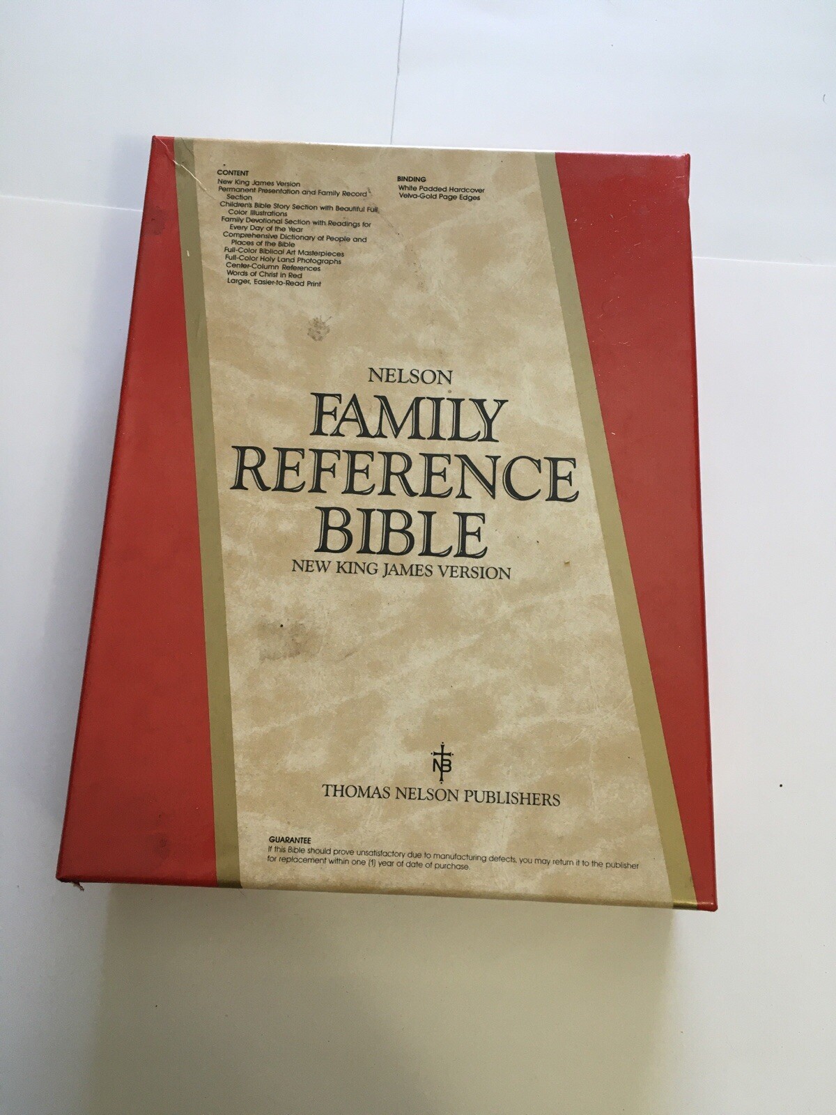 Nelson Family Reference Bible KJV Nelson 253W Padded Hardcover with Box