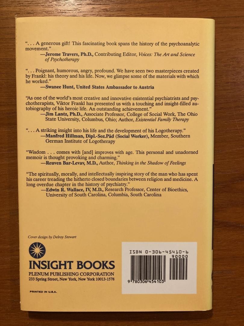 Viktor Frankl Recollections: An Autobiography by Viktor Frankl (1997, Hardcover)