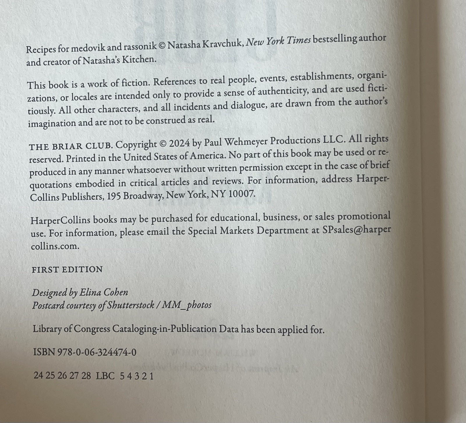 The Briar Club By Kate Quinn 2024 First Edition – Hardcover