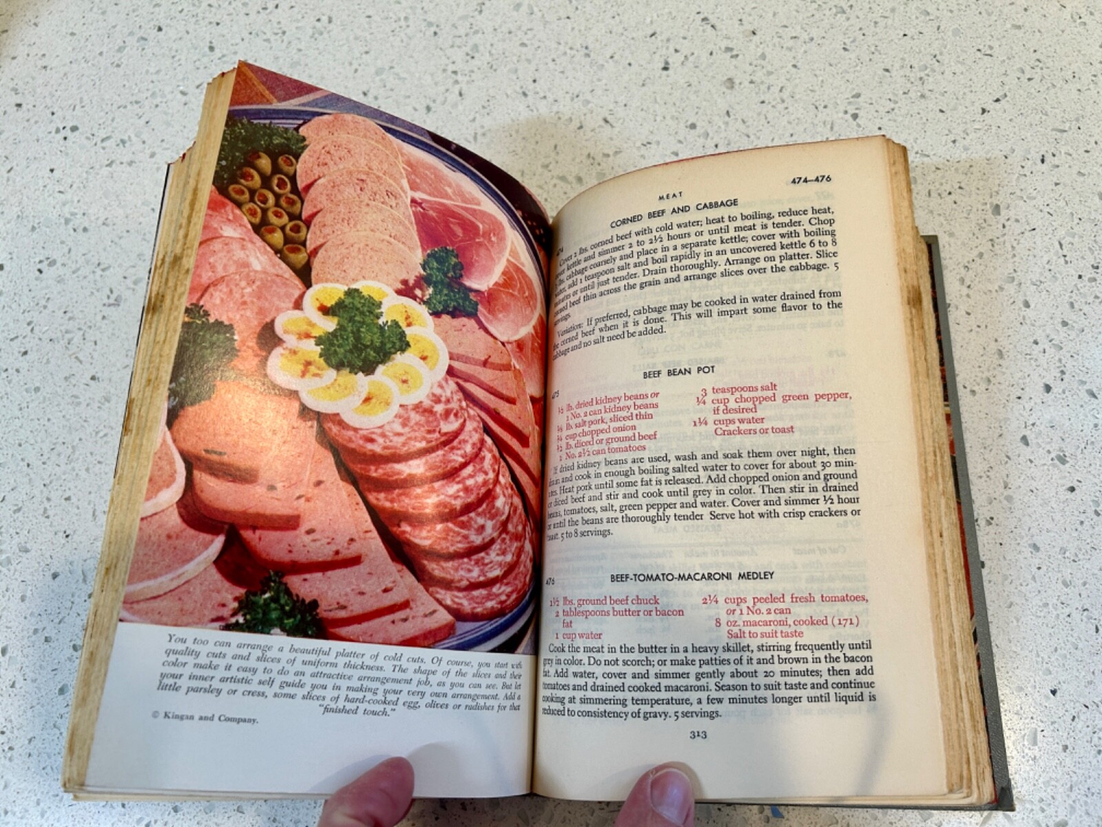 META GIVEN The Modern Family 1953 Cookbook – Vintage Hard Cover – 632 Pages