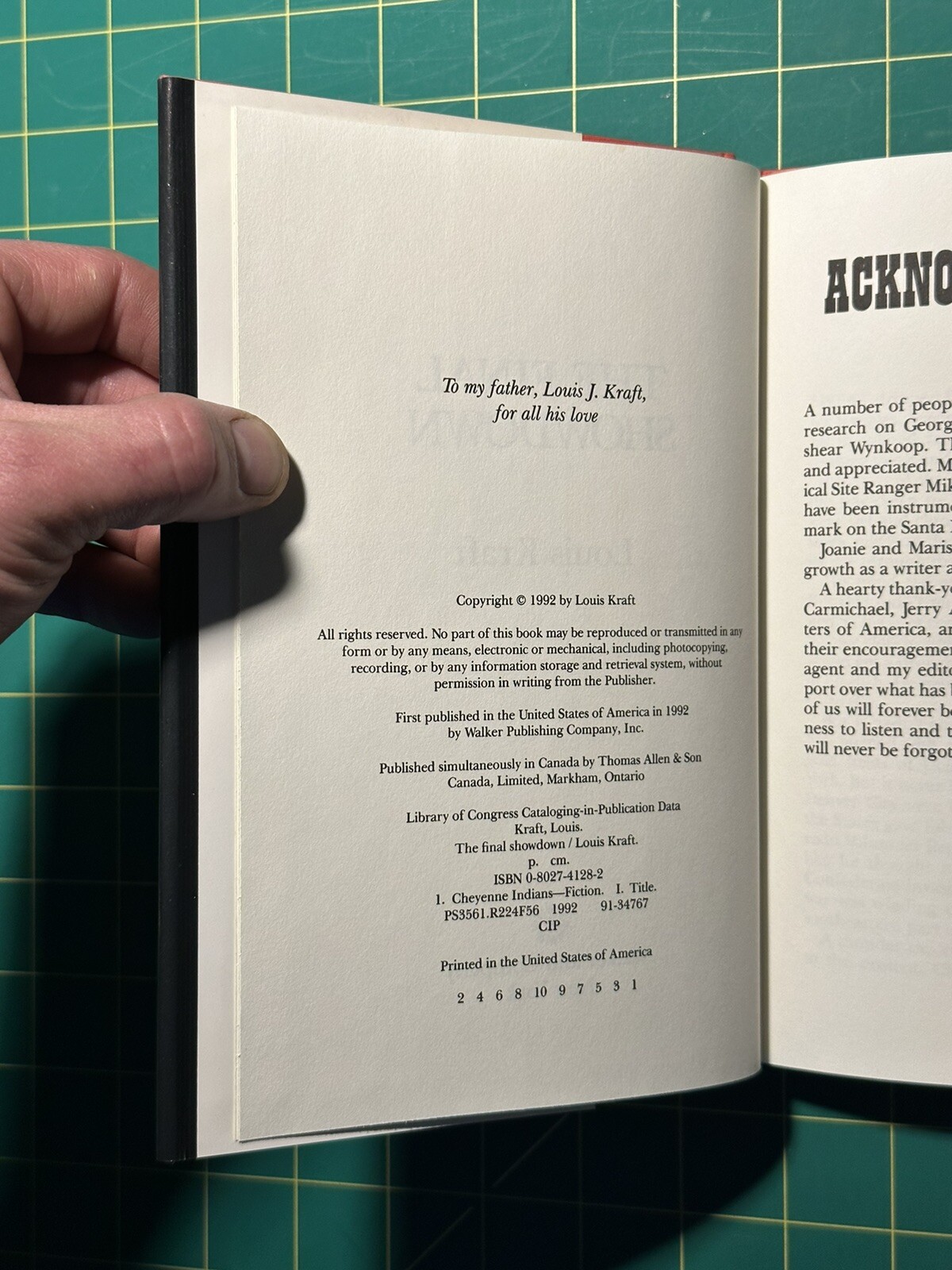 Final Showdown by Louis Kraft (1992, Hardcover)