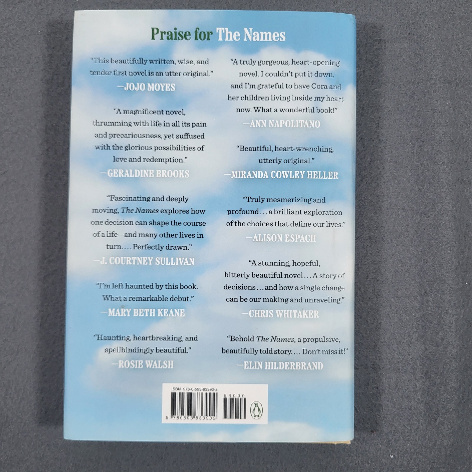 The Names Florence Knapp Hardcover Novel 2025 Feminist Literary Fiction VG