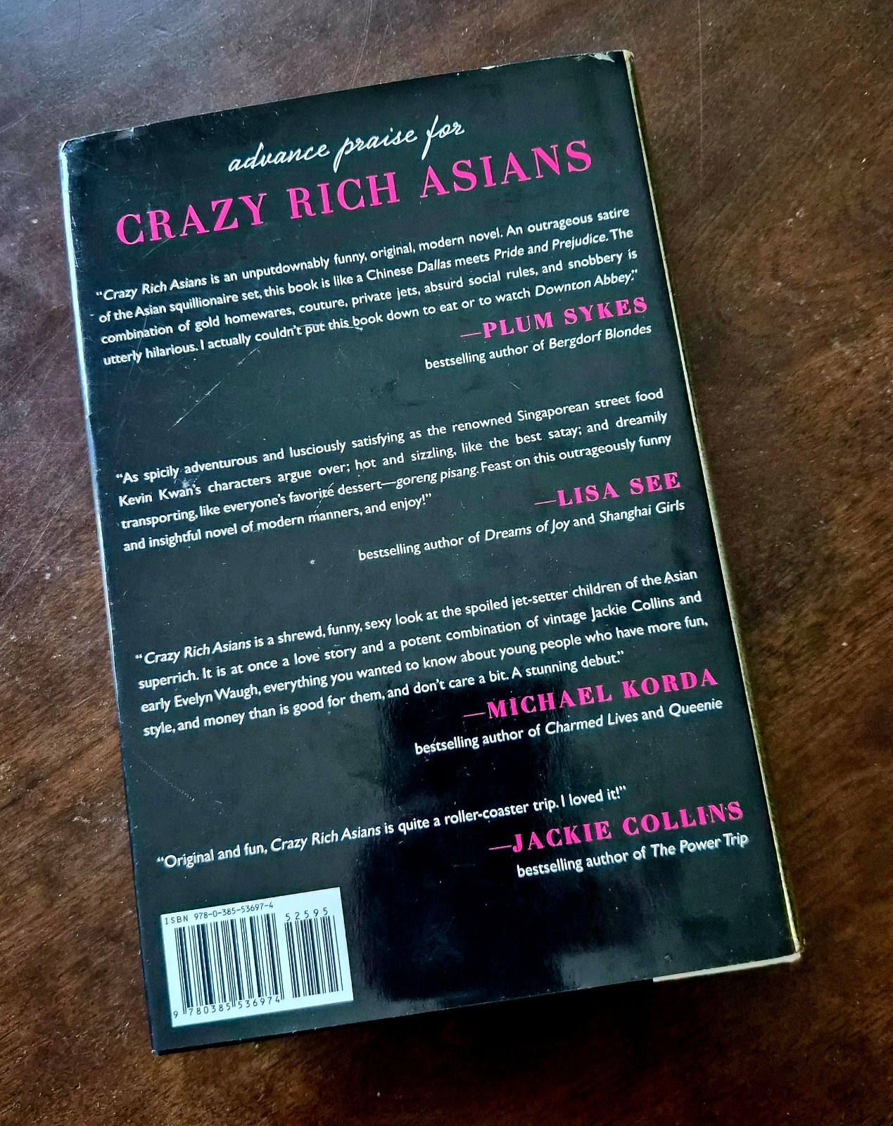 Crazy Rich Asians Kevin Kwan First Edition First Printing HC with Dust Jacket