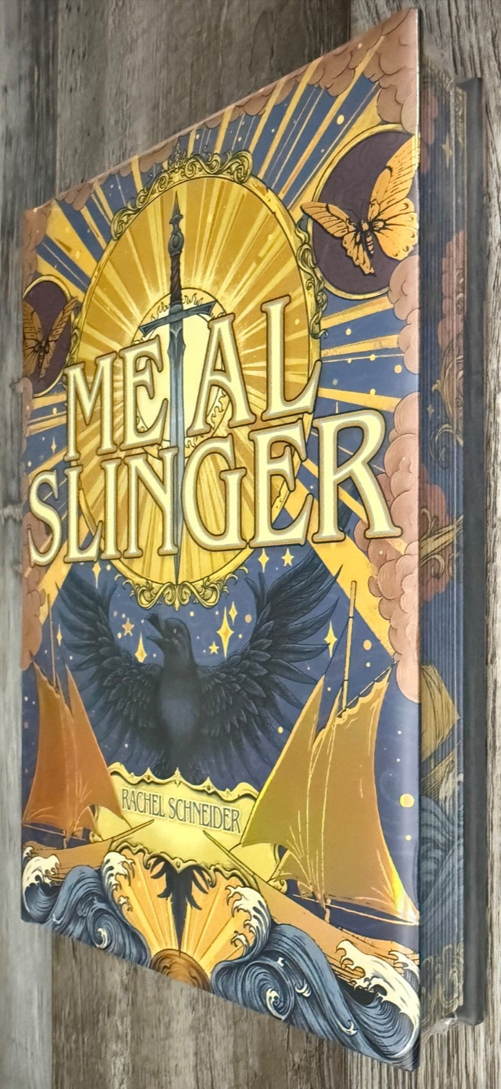 SIGNED Bookish Box METAL SLINGER Rachel Schneider SPRAYED EDGES