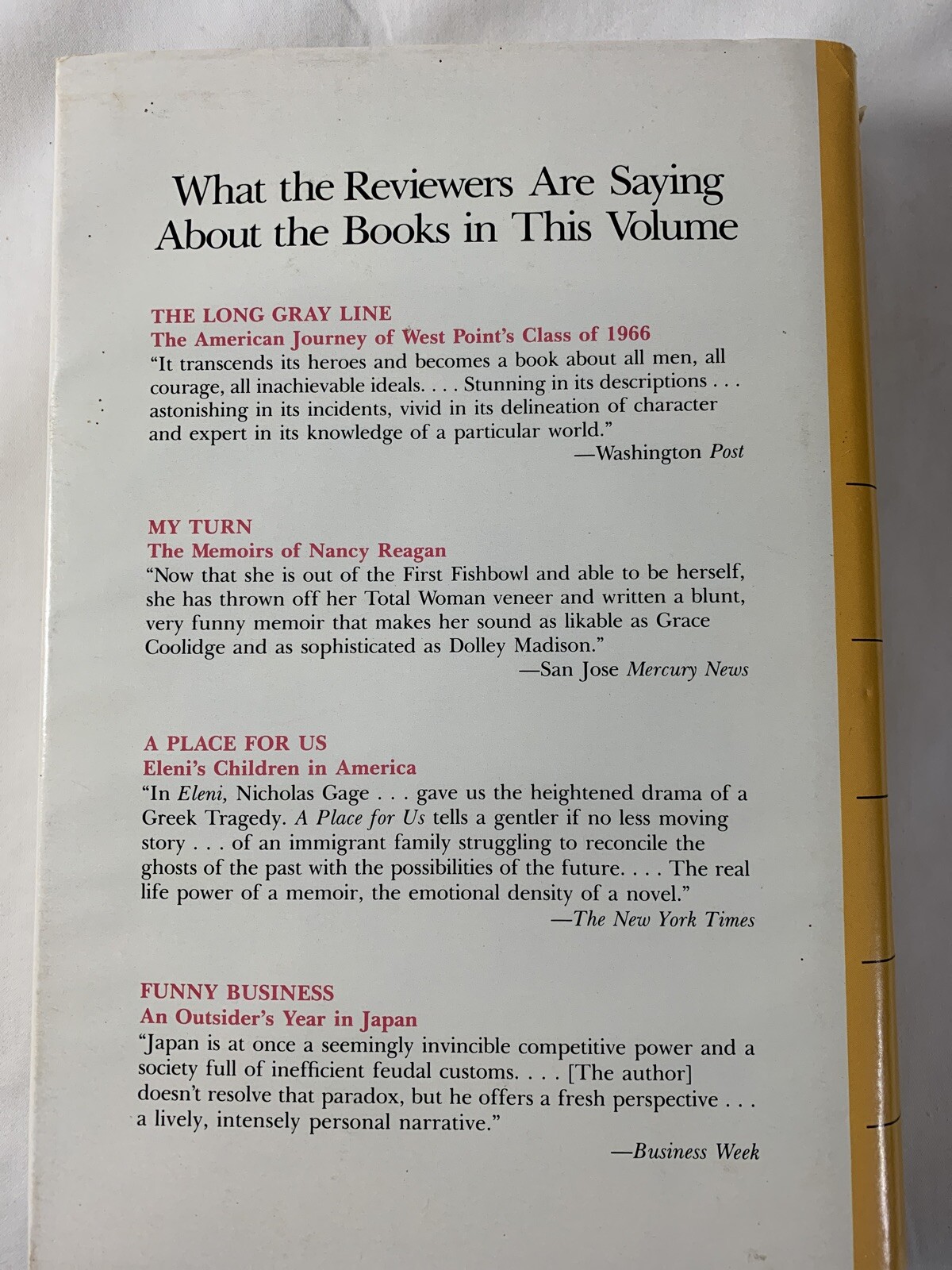 Reader’s Digest TODAY’S BEST NONFICTION Vol 8 1990 FIRST EDTION HC/DJ