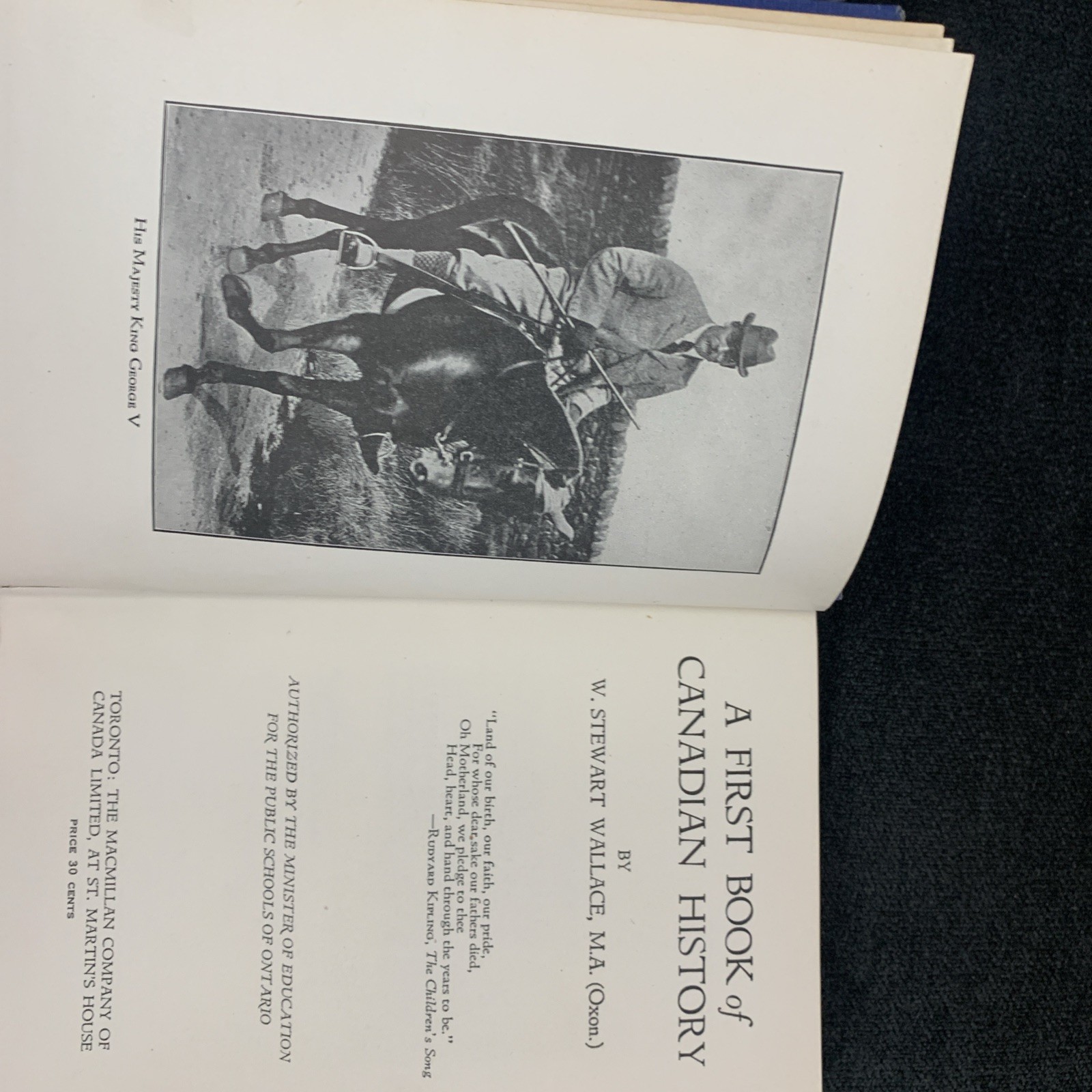 A First Book of Canadian History W Stewart Wallace 1928 Macmillan BB837