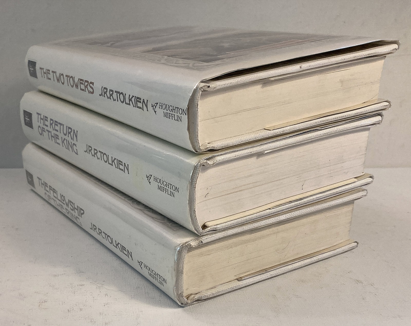Tolkien’s LOTR 3 vol 1993 Houghton Mifflin Edition Later Prints HC/DJ EX-LIB GC