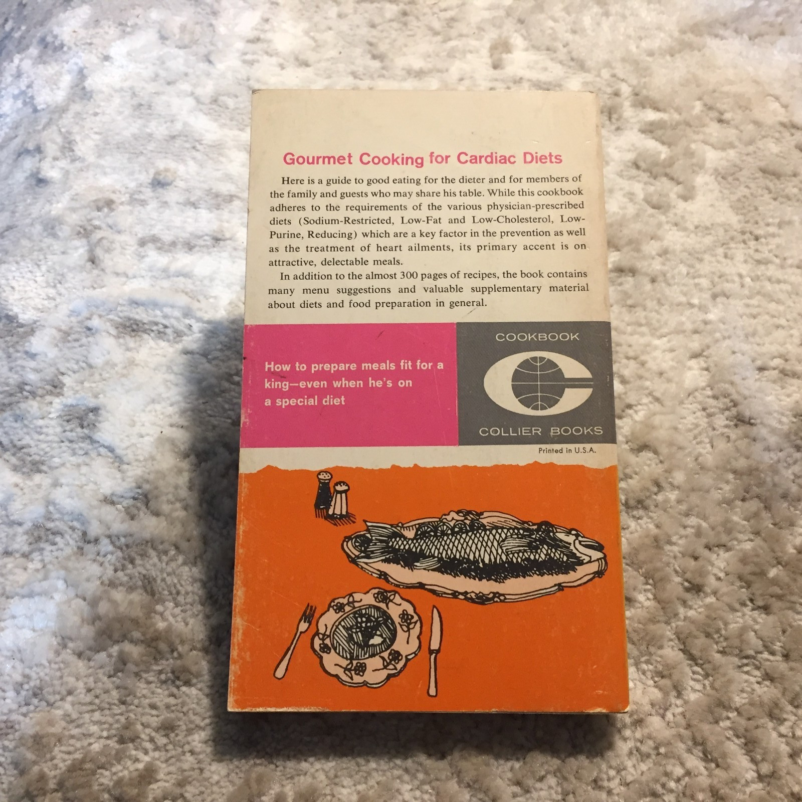 Gourmet Cooking For Cardiac Diets Florence Field 1962 Collier Books Cookbooks