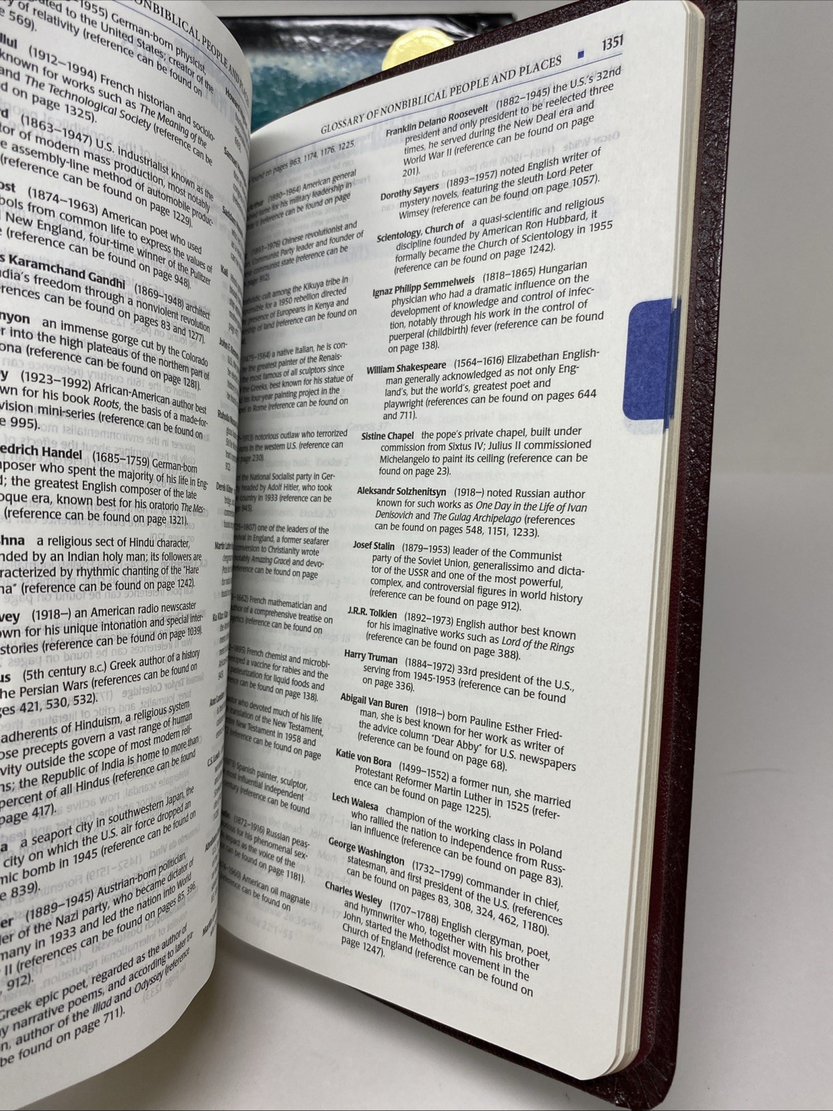Student Bible NIV 1984 Burgundy Bonded Leather 2006 Print Clean Pages Box
