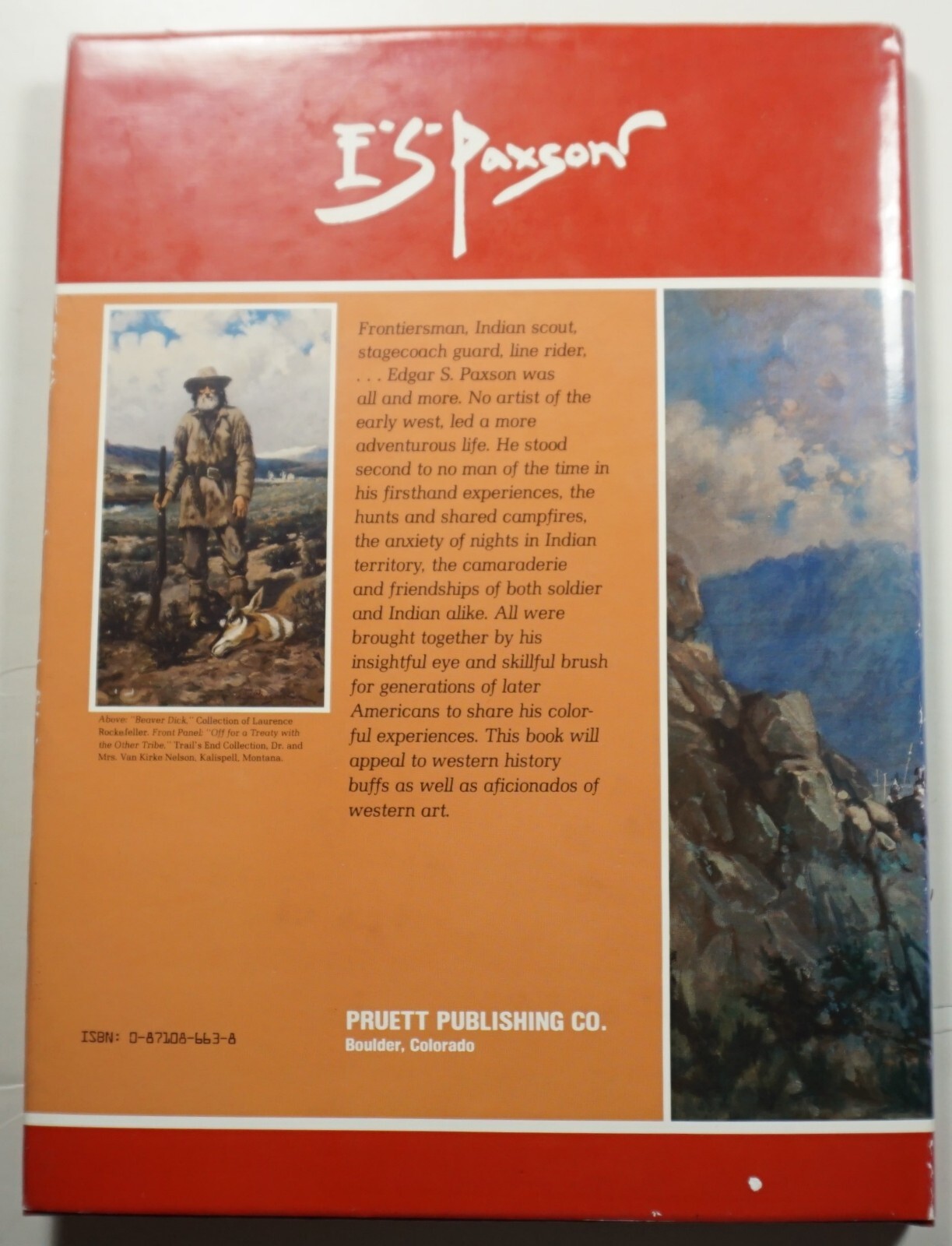 E. S. Paxson, Frontier Artist 1984 Bio Western Art Indians 1800s HCDJ