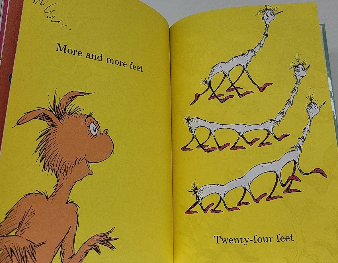 The Foot Book Hardback Dr. Seuss EXCELLENT 7″x 9″ Beginner Books