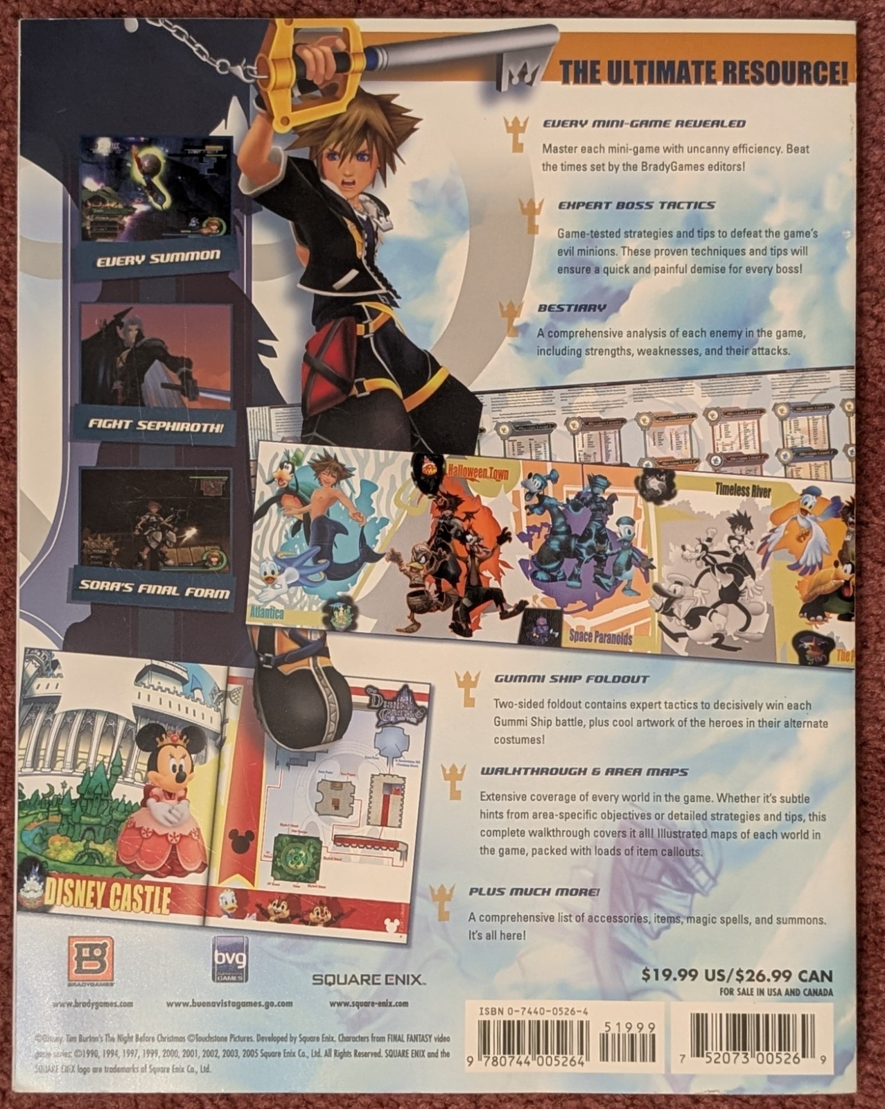 KINGDOM HEARTS II signature series guide BRADYGAMES Disney/ Square Enix POSTER