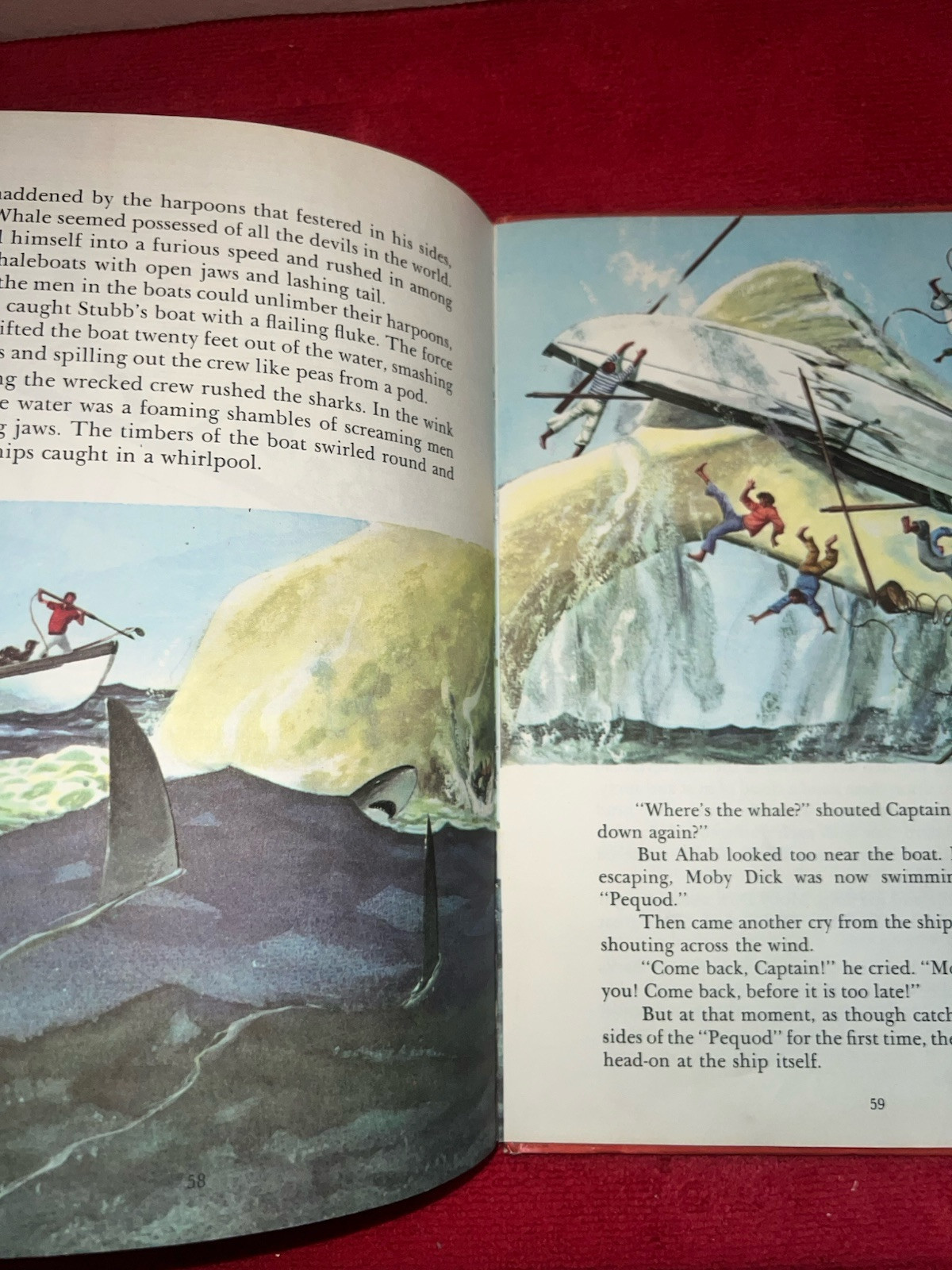 Herman Melville’s MOBY DICK 1956 Grosset & Dunlap Hardcover Illustrated🌟Rare
