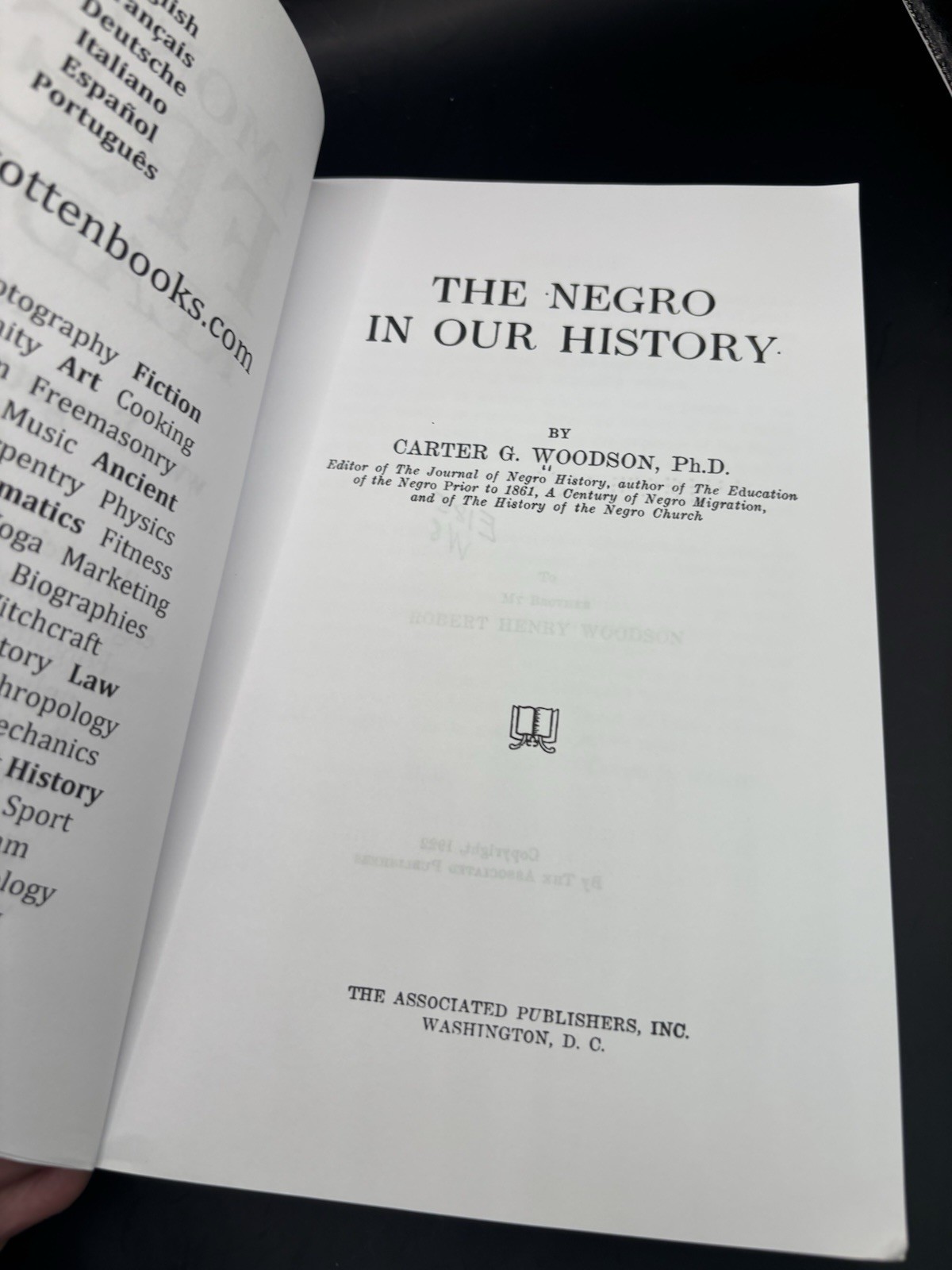 The Negro in Our History (Classic Reprint) by Carter G Woodson: New