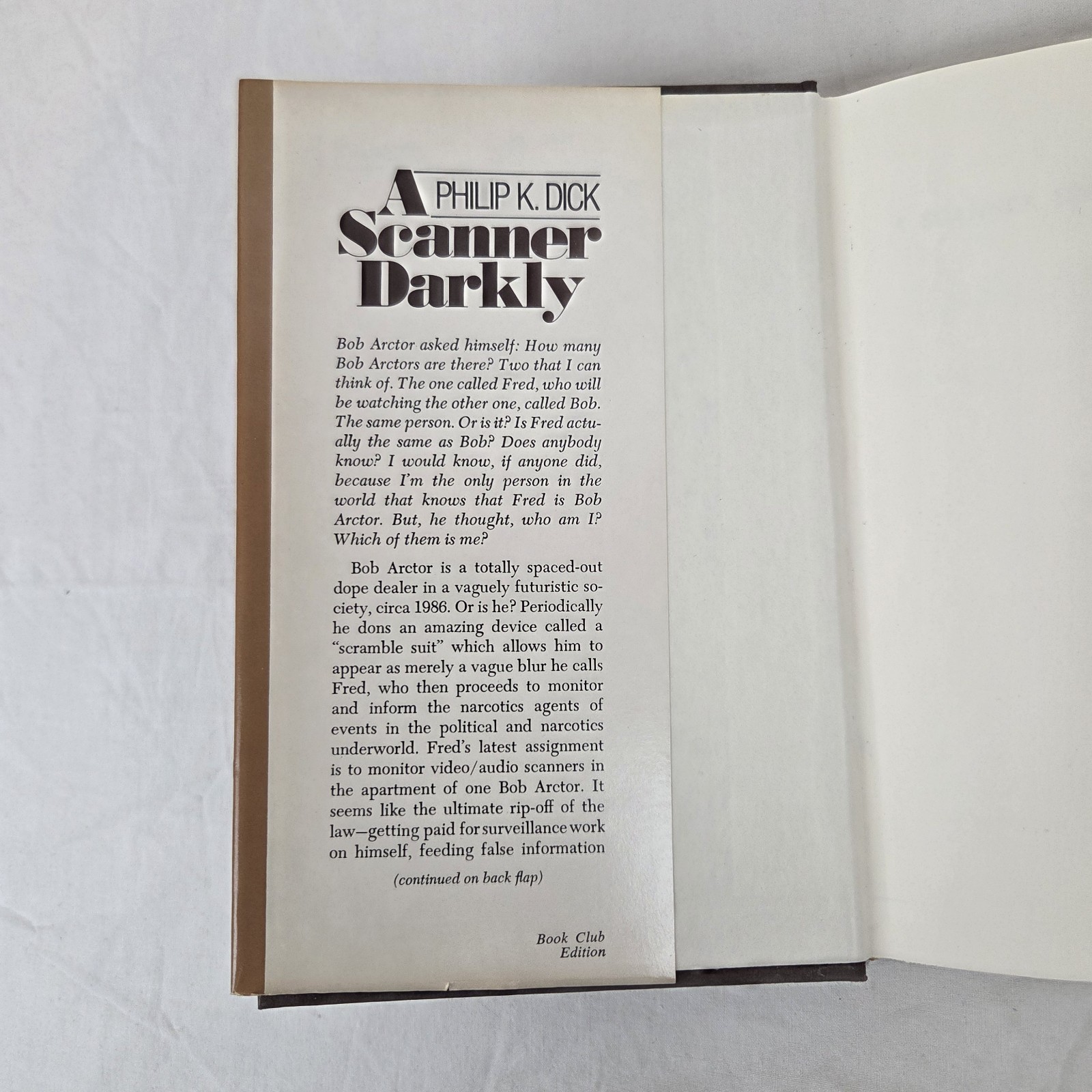 A Scanner Darkly by Philip K Dick Hardcover 1977 Vintage SciFi BCE Dust Jacket